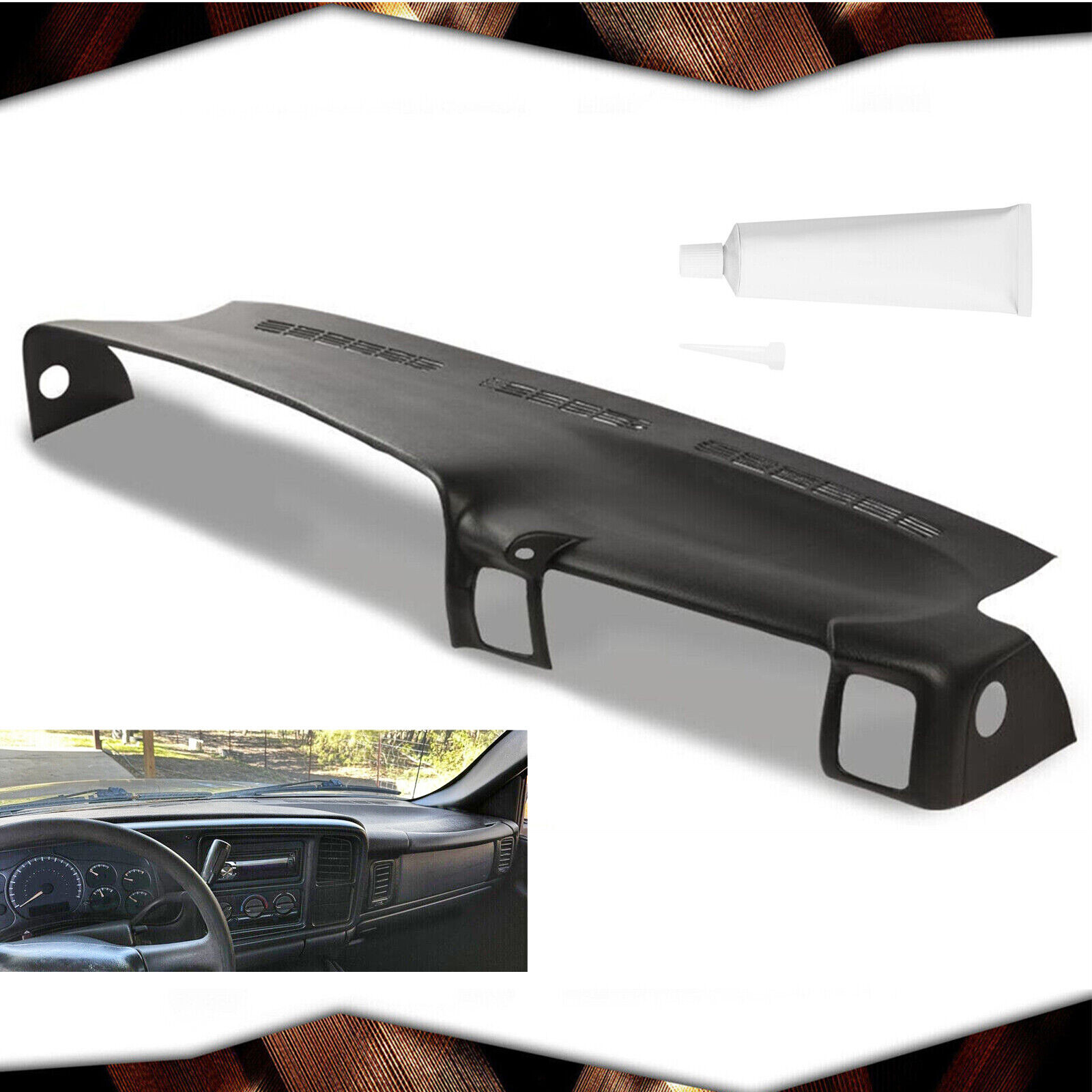 Fit for Silverado Sierra 1999-2006 Molded Dash Cap Board Cover Dashboard Overlay