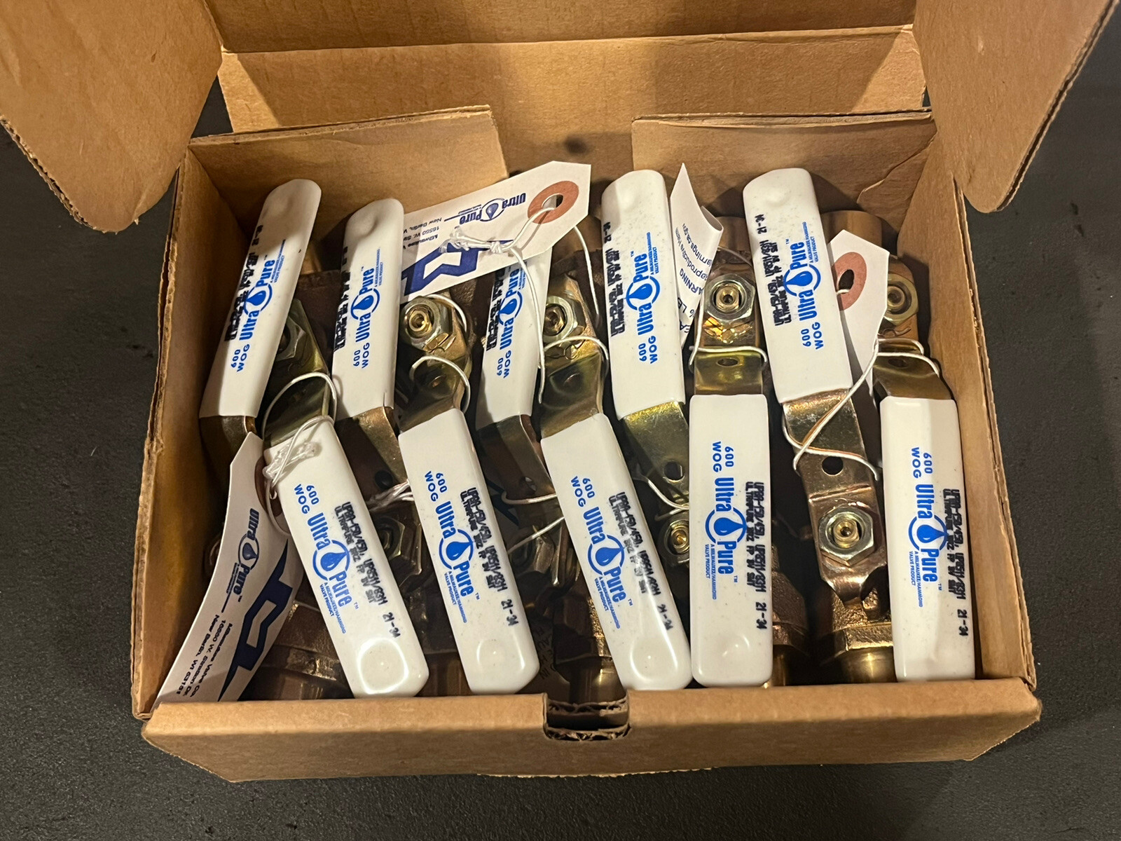 Box 10) 1/2" Full-Port Lead Free Bronze Ball Valves 600 WOG, Solder, MADE IN USA