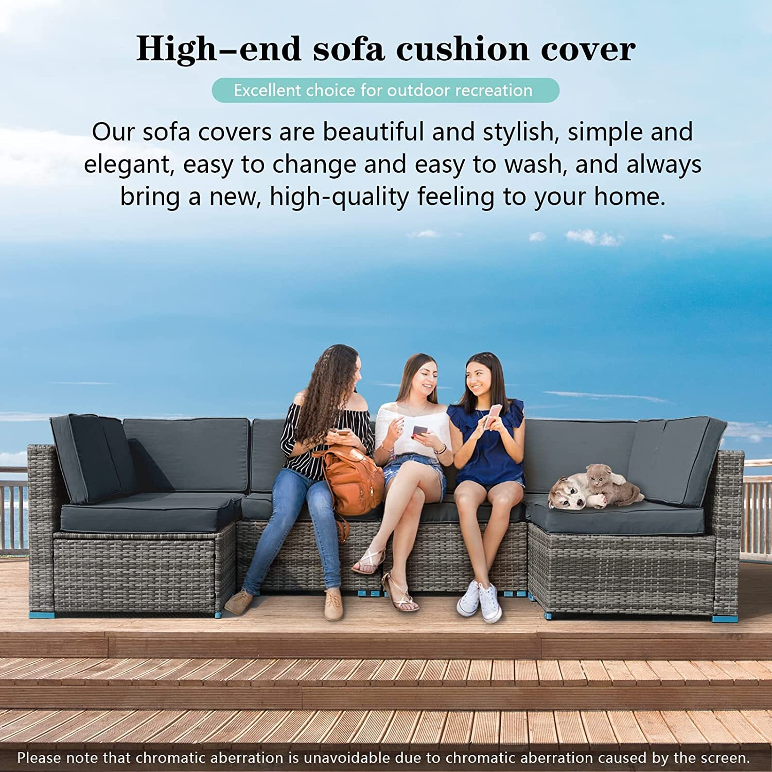 14 Pack Outdoor Patio Furniture Chair Cushion Covers Set Replacement Sofa Covers