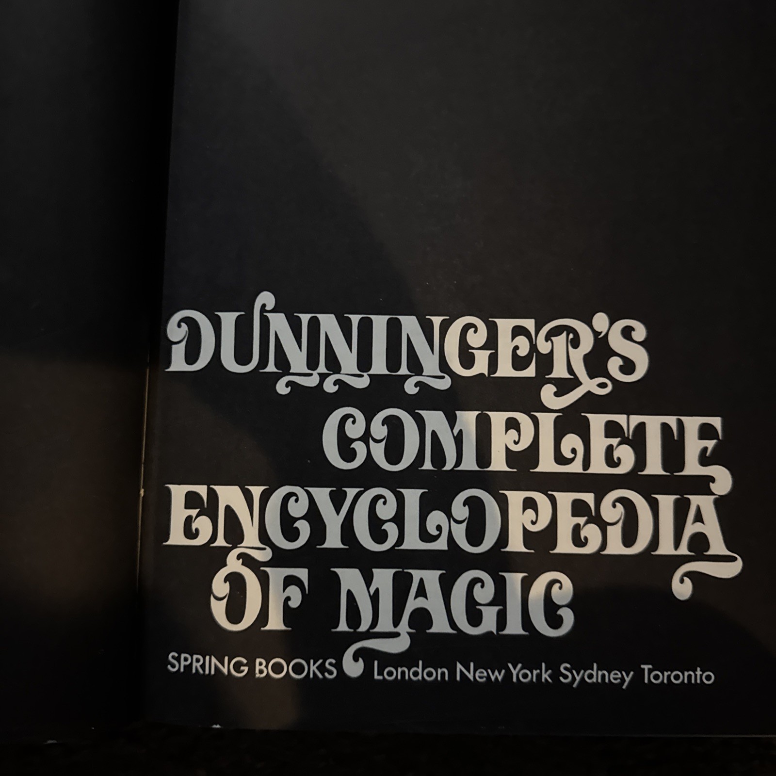 Dunninger’s Complete Encyclopedia of Magic Book Magic Mentalism Tricks T