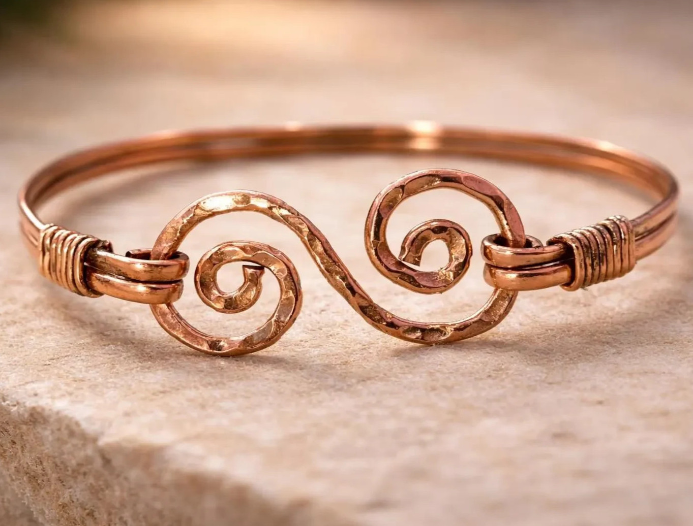 1 Pc Pure Copper Bracelet Bangle, Healing Bangles, Unisex, Dainty