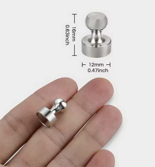 10pcs Neodymium Magnetic Pins: Super Strong Cone Magnets for Board & Fridge