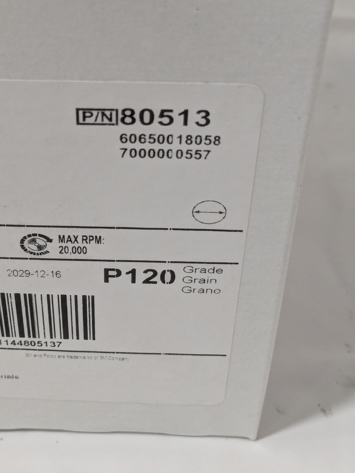 3M Quick-Change Disc: Roloc TR, 3" Dia, 120 Grit Box of 50 7000000557