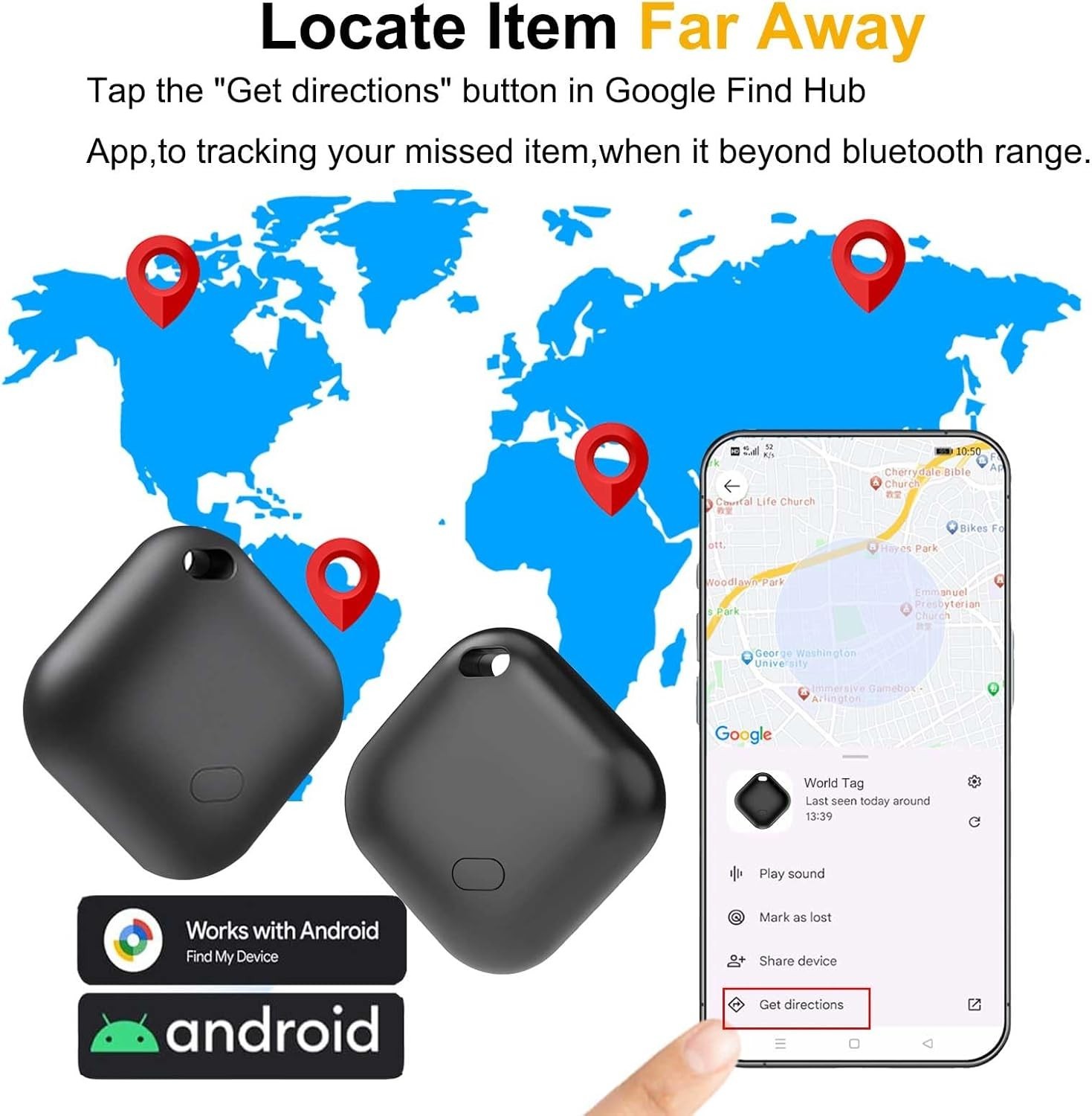 Air Tag for Android 1 Pack,Google Certified Android Tracker Tags,Smart Tags for