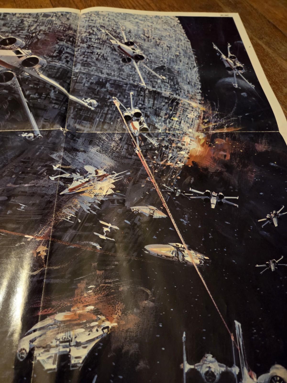 Original Vtg 1977 Star Wars Movie Poster 20th Century Fox. Folded Poster