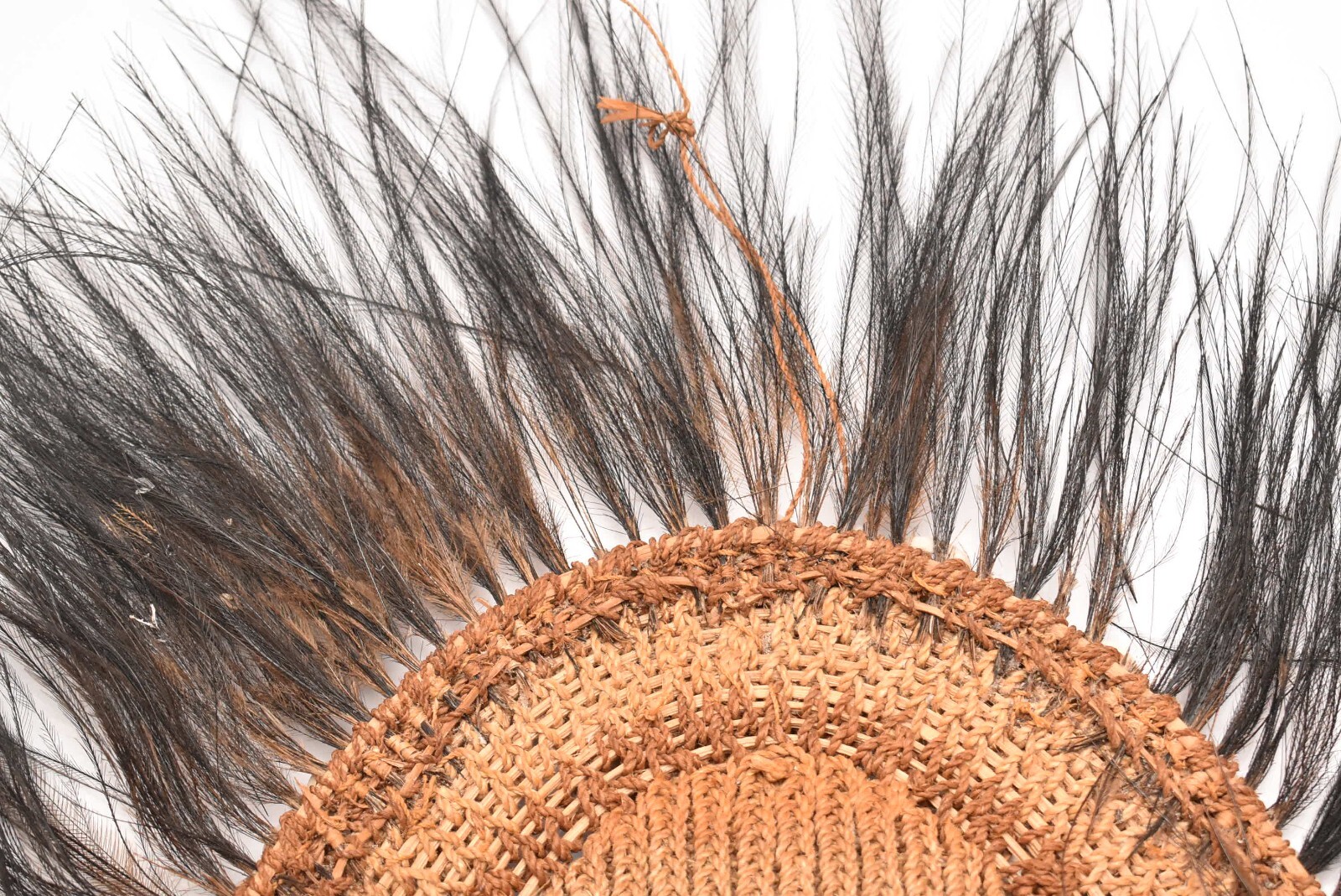 VINTAGE PAPUA NEW GUINEA ABELAM HEADDRESS WOVEN WITH COWRIE SHELL