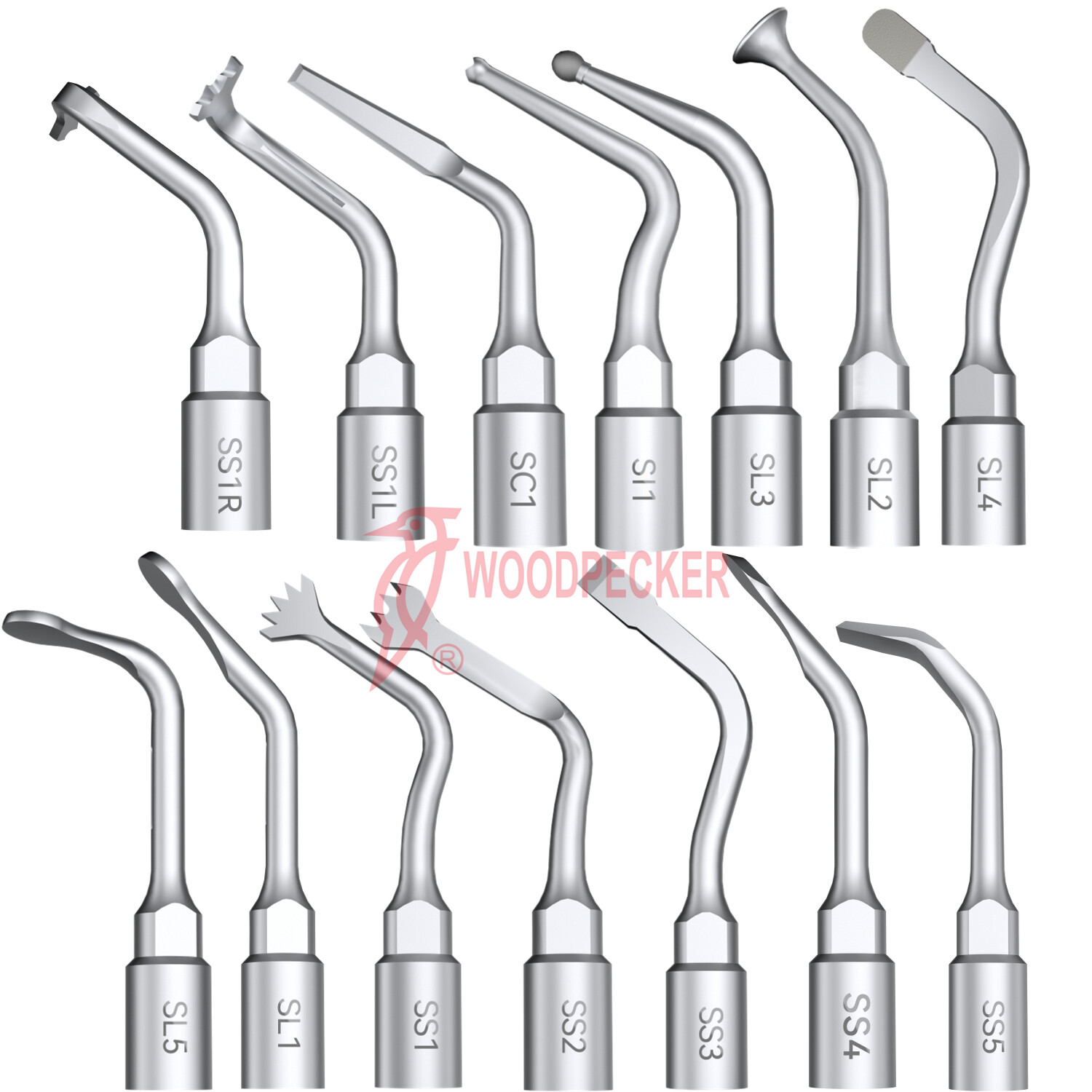 Woodpecker Piezo Bone Surgery Cutting Tips for Surgic Smart & Satelec Handpiece