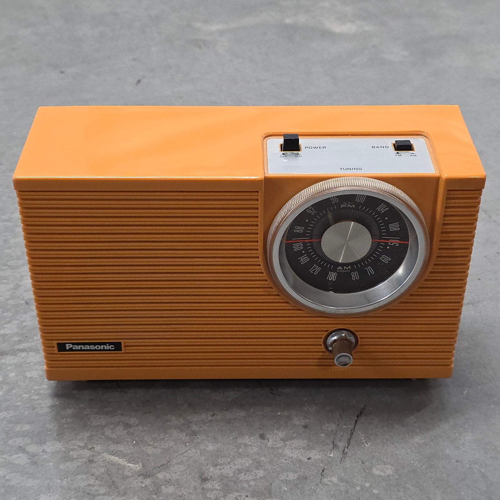 Vintage Bright Orange Panasonic RE-6192 AM/FM Tabletop Radio - Tested - Working