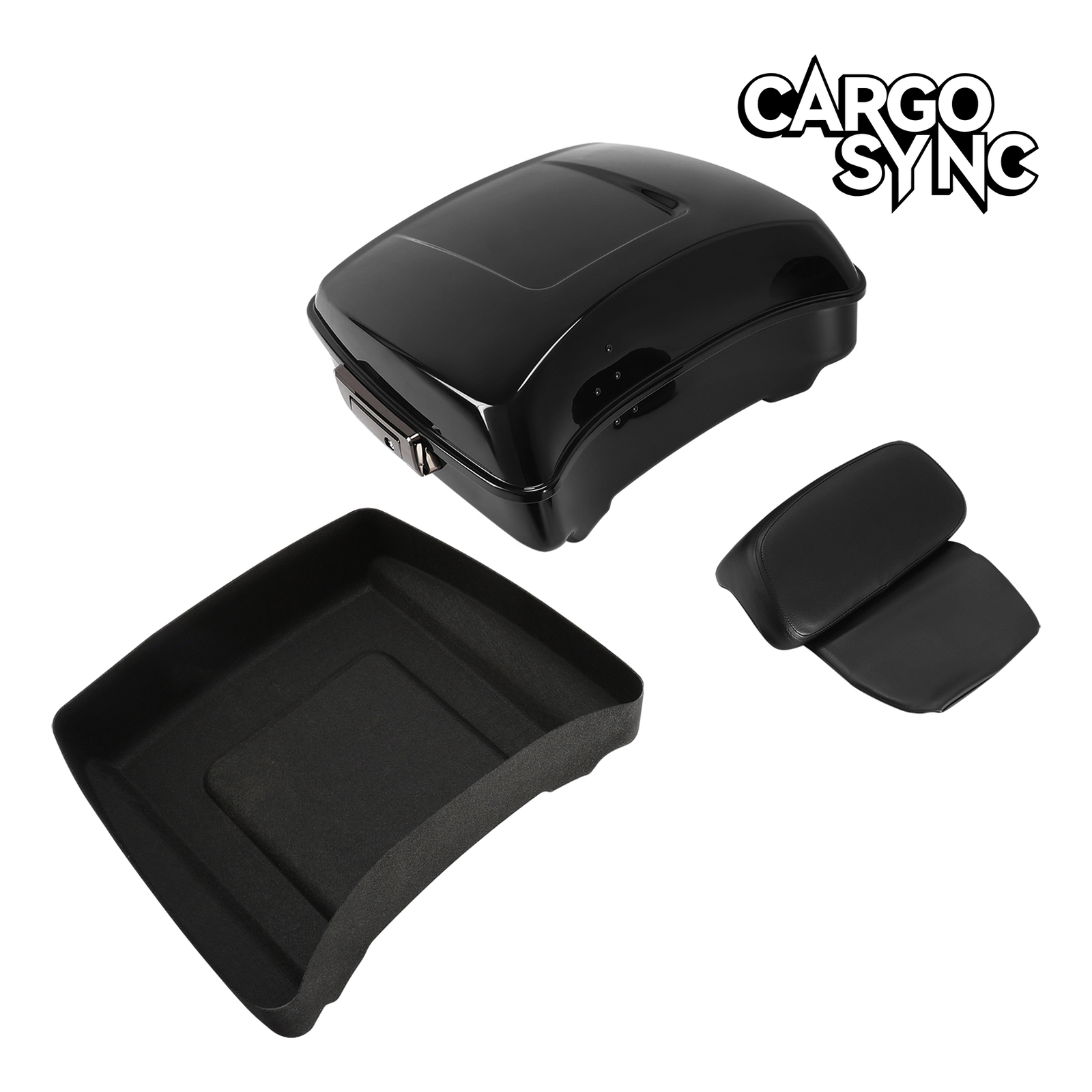 Razor Trunk with Slim Backrest Mount Rack Fit For Harley Touring Glide 14-25