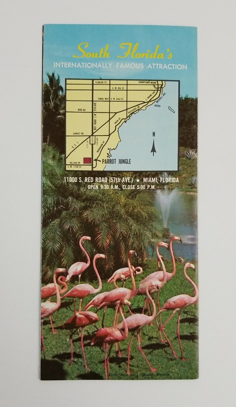 Vintage PARROT JUNGLE Miami Travel Guide Brochure