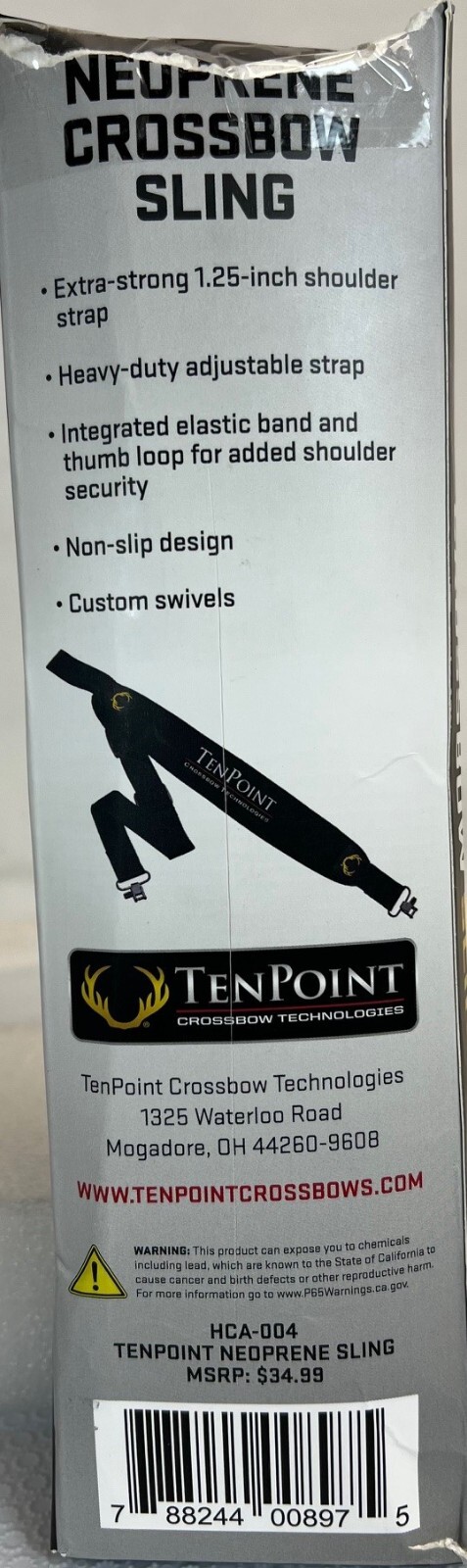 TenPoint Neoprene Crossbow Sling Black With Adjustable Shoulder Strap - HCA-004