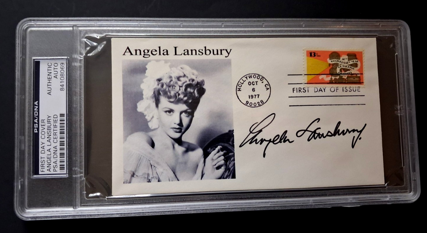Angela Lansbury Signed FDC Envelope  - PSA/DNA Authenticated / Encapsulated