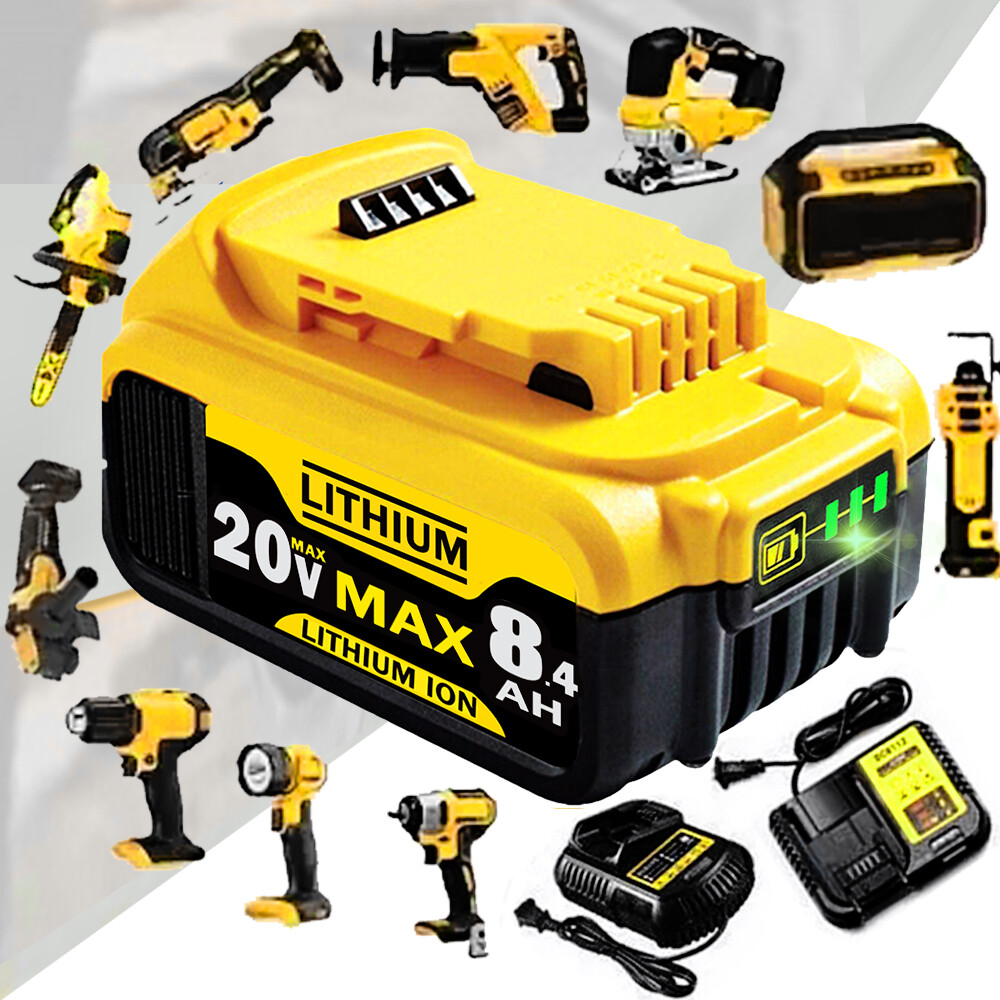 2Pack 8.0AH Lithium Ion Battery For DeWalt DCB206-2 20V 20 Volt Max XR DCB205-2