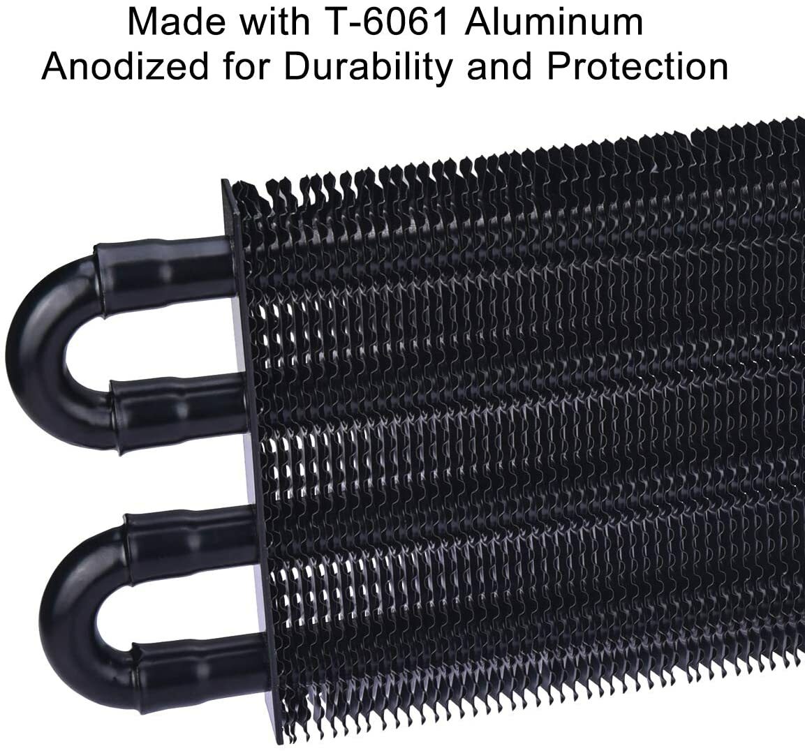 4 Rows Universal Aluminum Remote Transmission Oil Cooler Radiator Converter Kit