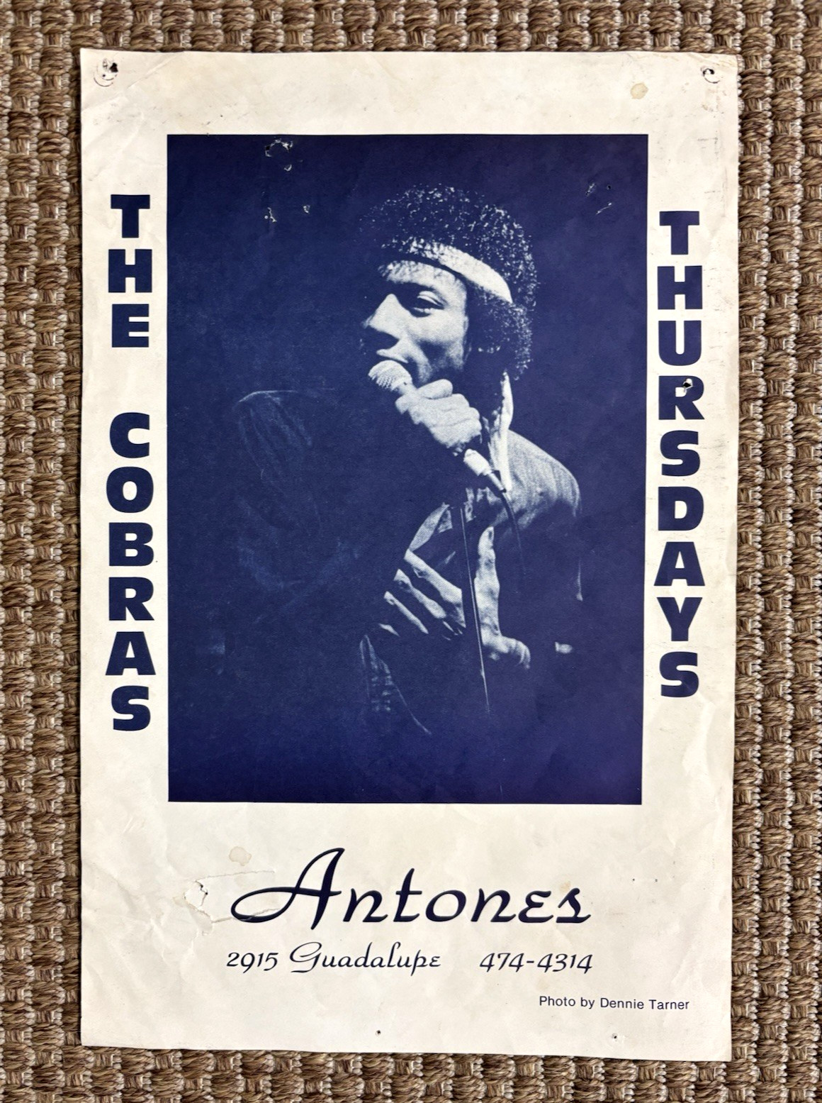 Vintage Cobras Thursdays Antone's Poster - Photo by Dennie Tarner