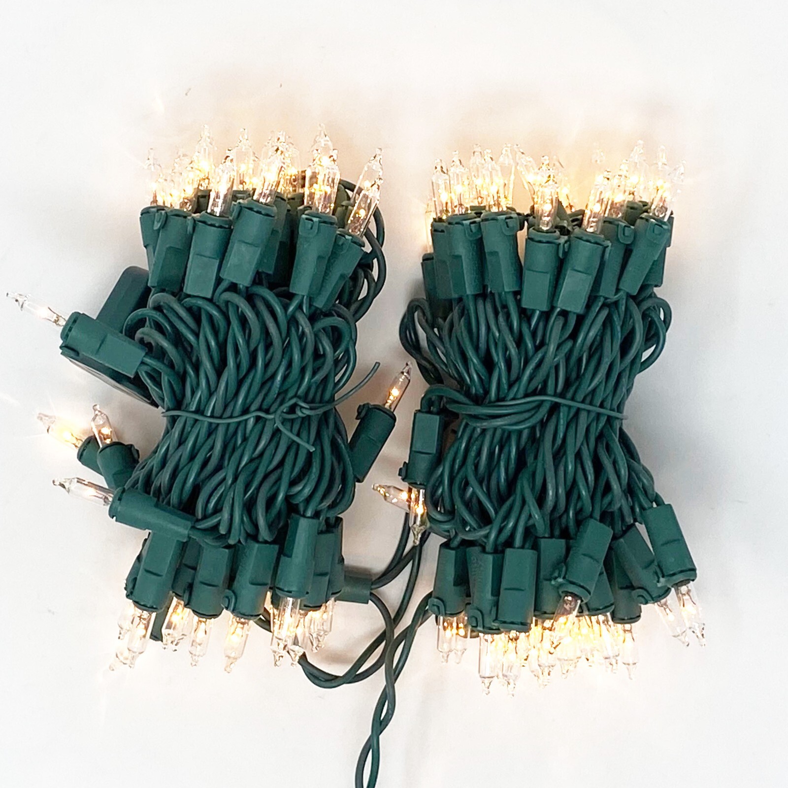 PHILIPS 100 Mini Clear String Light Green Wire, Warm White 25 ft Christmas Décor