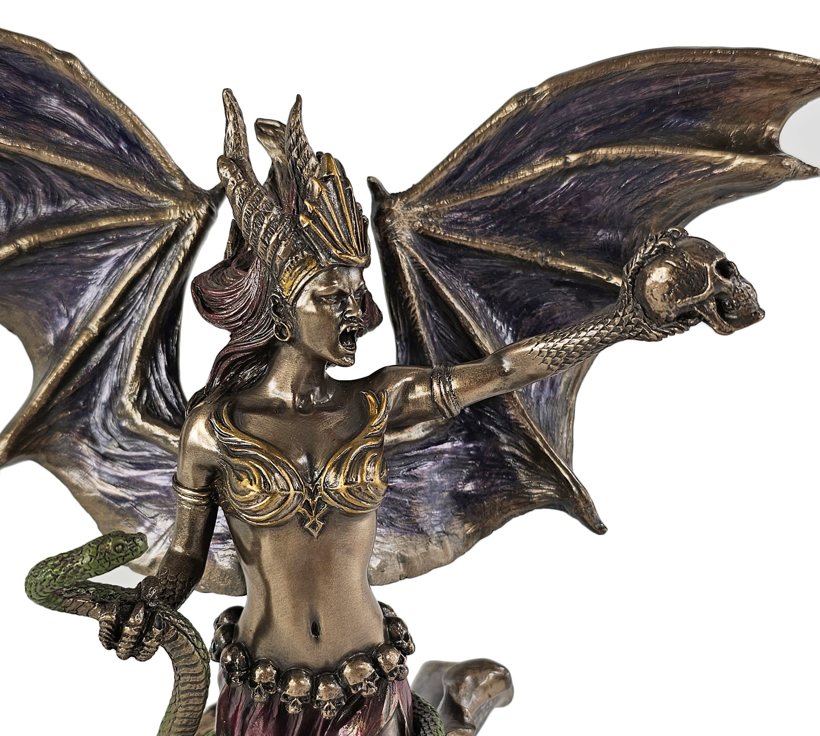 9 3/4" Lilith Queen of Demons Empress of Hell Statue Bronze Color Statue