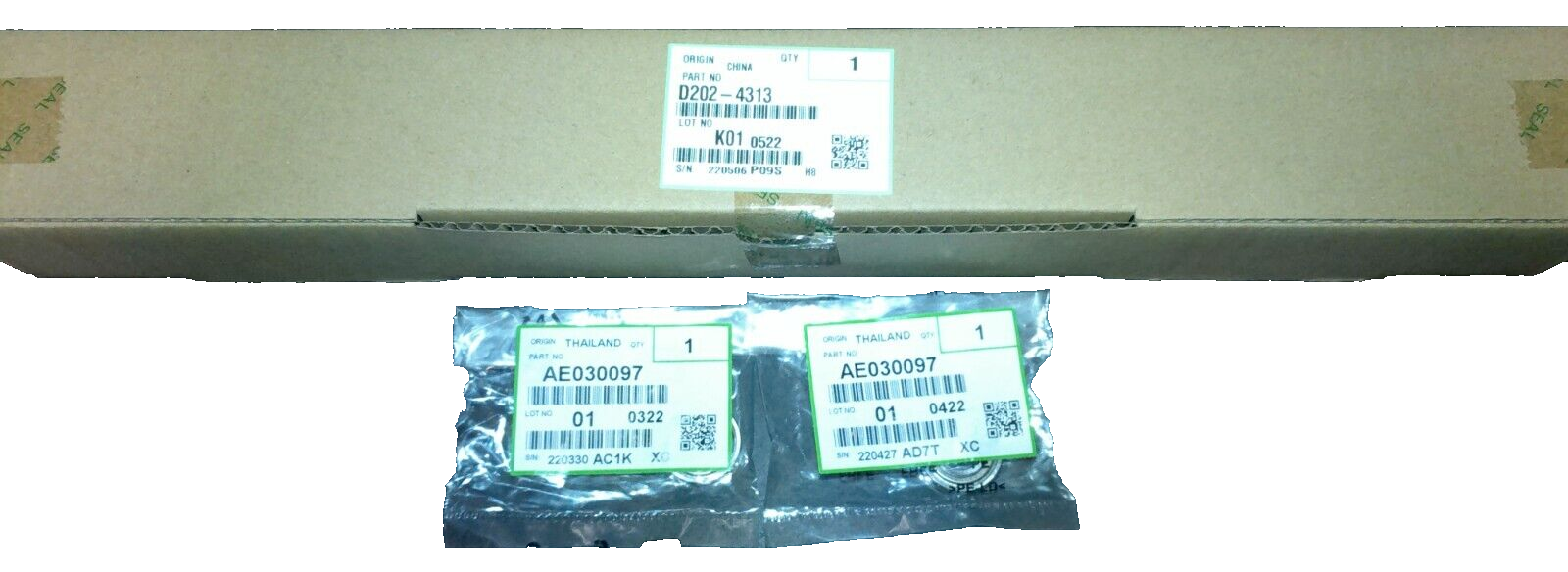 Genuine Ricoh D202-4313 D2024313 Pressure Roller+(2) AE03-0097 AE030097 Bearings