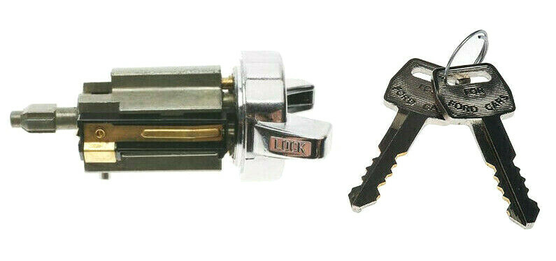 Chrome Ignition Key Switch Cylinder & Door Lock Pair Set W/ Keys for FORD