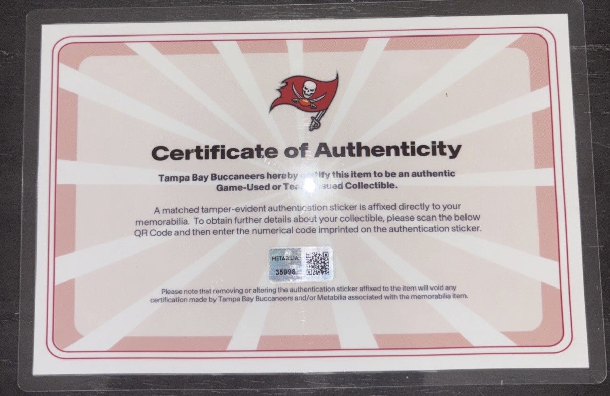 Baker Mayfield 2024 Dual Signed Game Used Ball - Buccaneers/ Chargers with COA