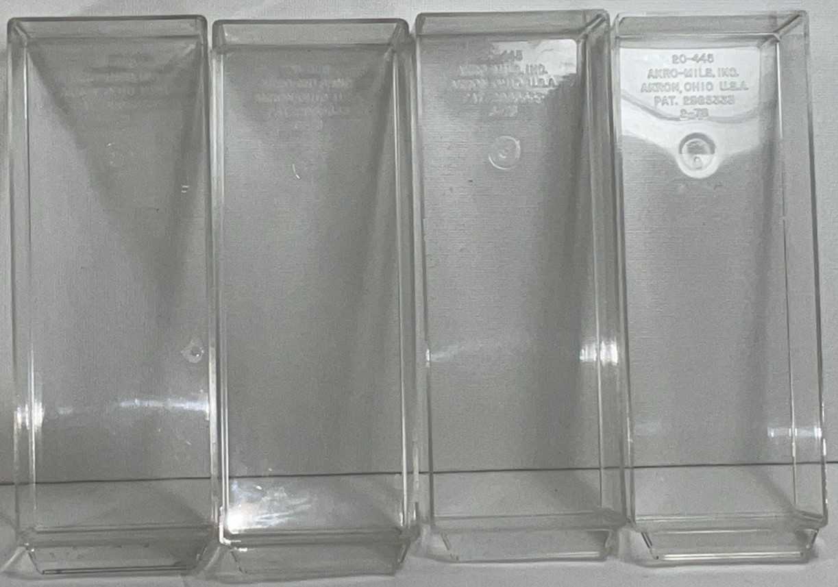 EXCELLENT 4 AKRO-MILS 20-445 Plastic Clear Acrylic Drawers Replacements