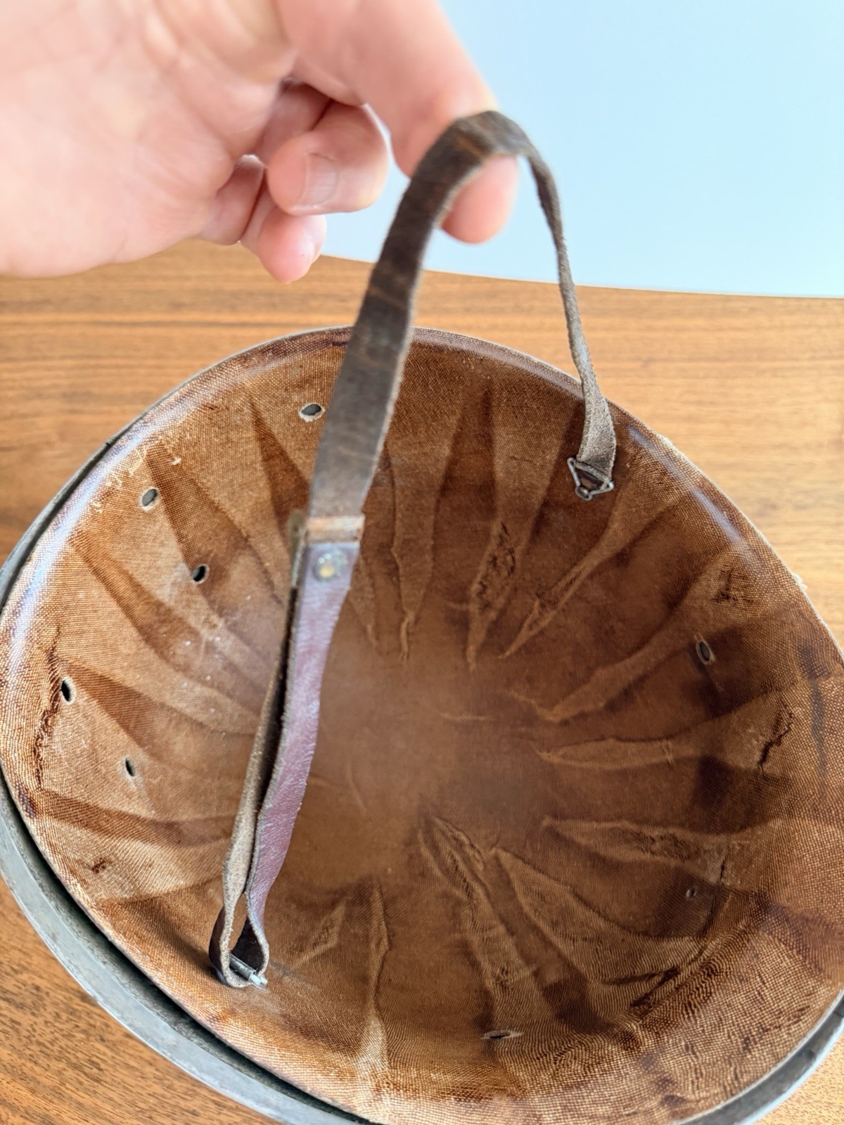 Vintage M1 Style Combat Helmet — WWII Style Spade Decal — Authenticity Uncertain