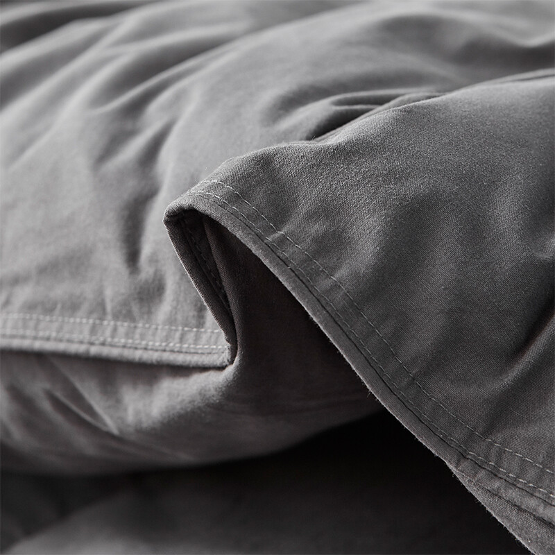 All Season King/Queen Grey Down Feather Comforter Duvet Inserts 100% Cotton