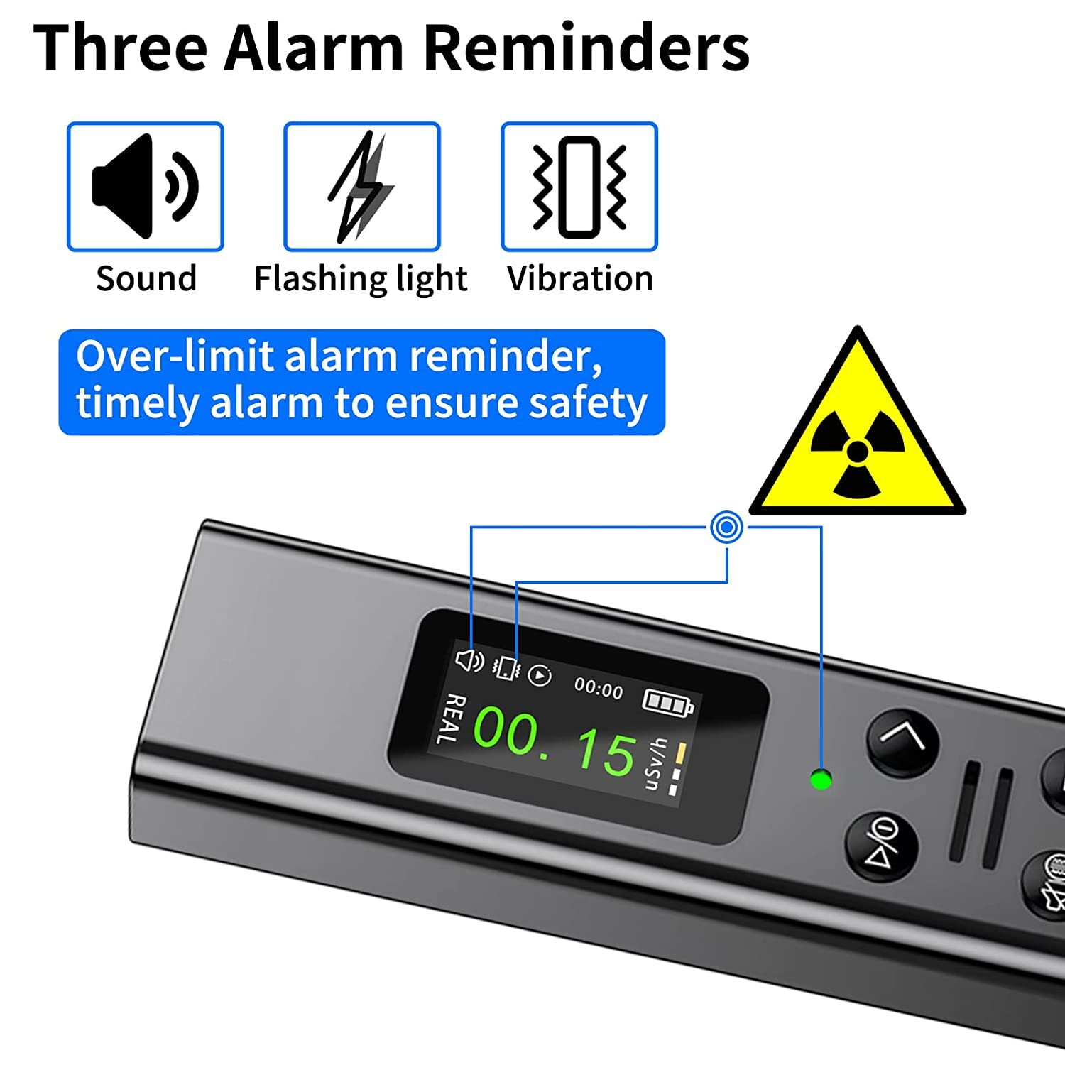 Geiger Counter Nuclear Radiation Detector Beta Gamma β γ X-ray Dosimeter Monitor