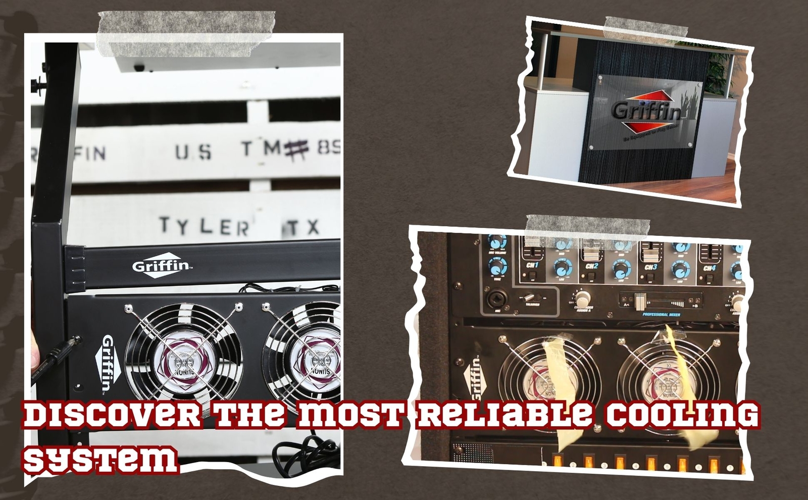 GRIFFIN 2x Rack Mount Fan Cool System Panels | Audio Equipment Gear Network IT