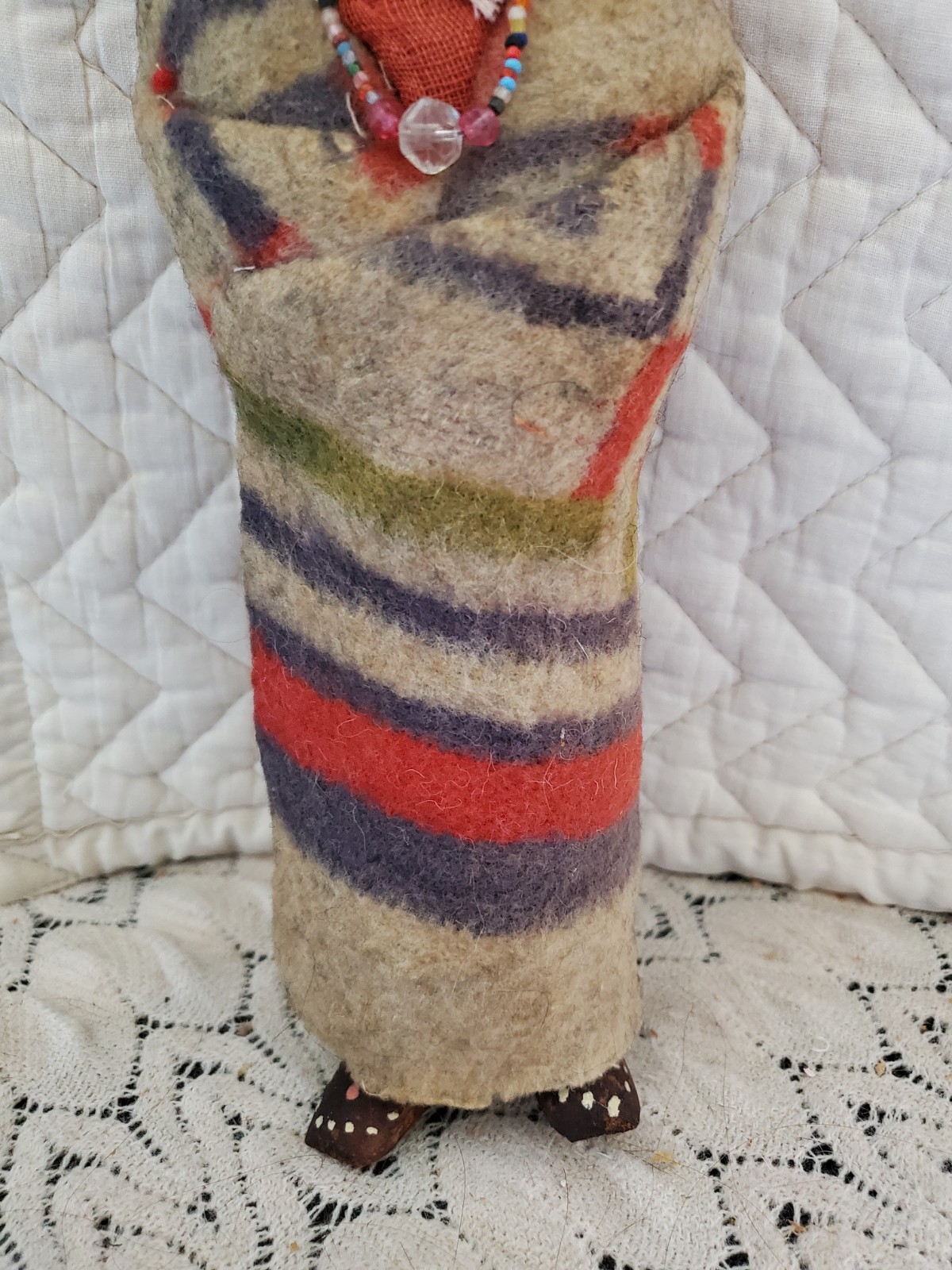 10" Early Mary Frances Woods Native American Indian Skookum Doll 1910-1920s