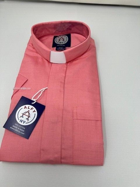 Men's SHORT SLEEVE Premium CLERGY Shirts ,CATHOLIC, PRIEST shirts 100% COTTON