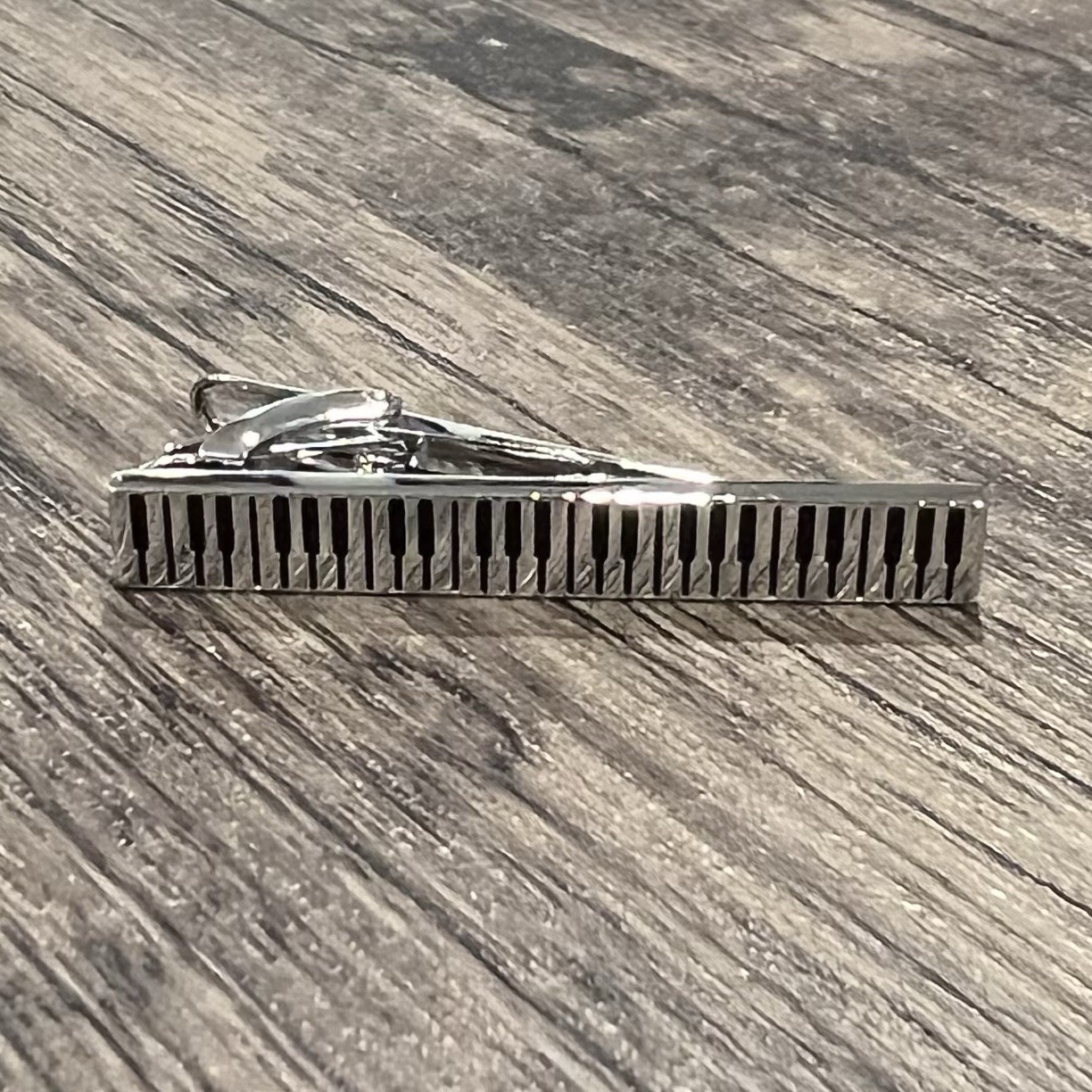 Music Piano Keyboard Tie Clip Tie Bar Men Daily Wear Music Lover Gift
