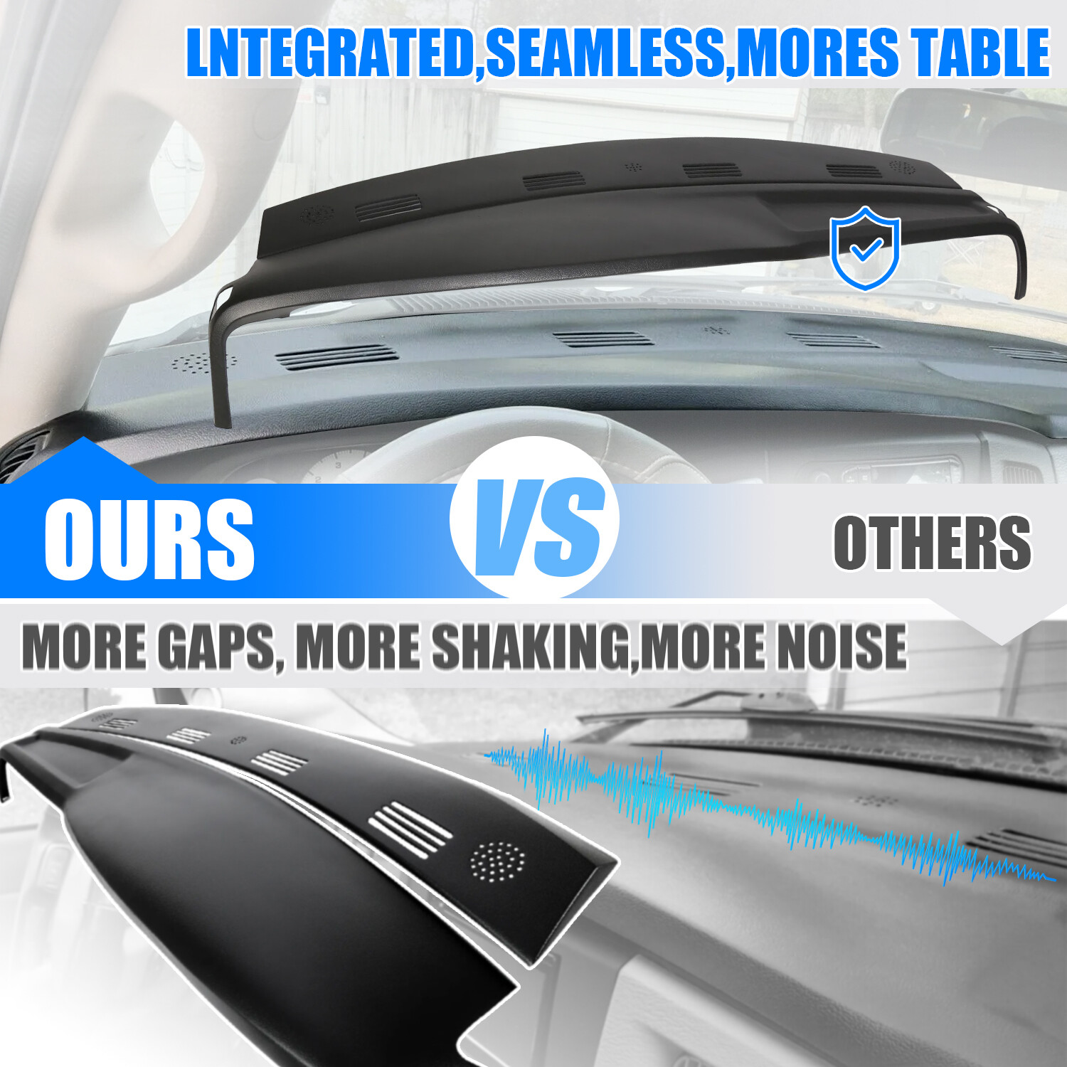 Molded Dash Cover Overlay W/Free Adhesive For Dodge Ram 1500/2500/3500 2002-2005