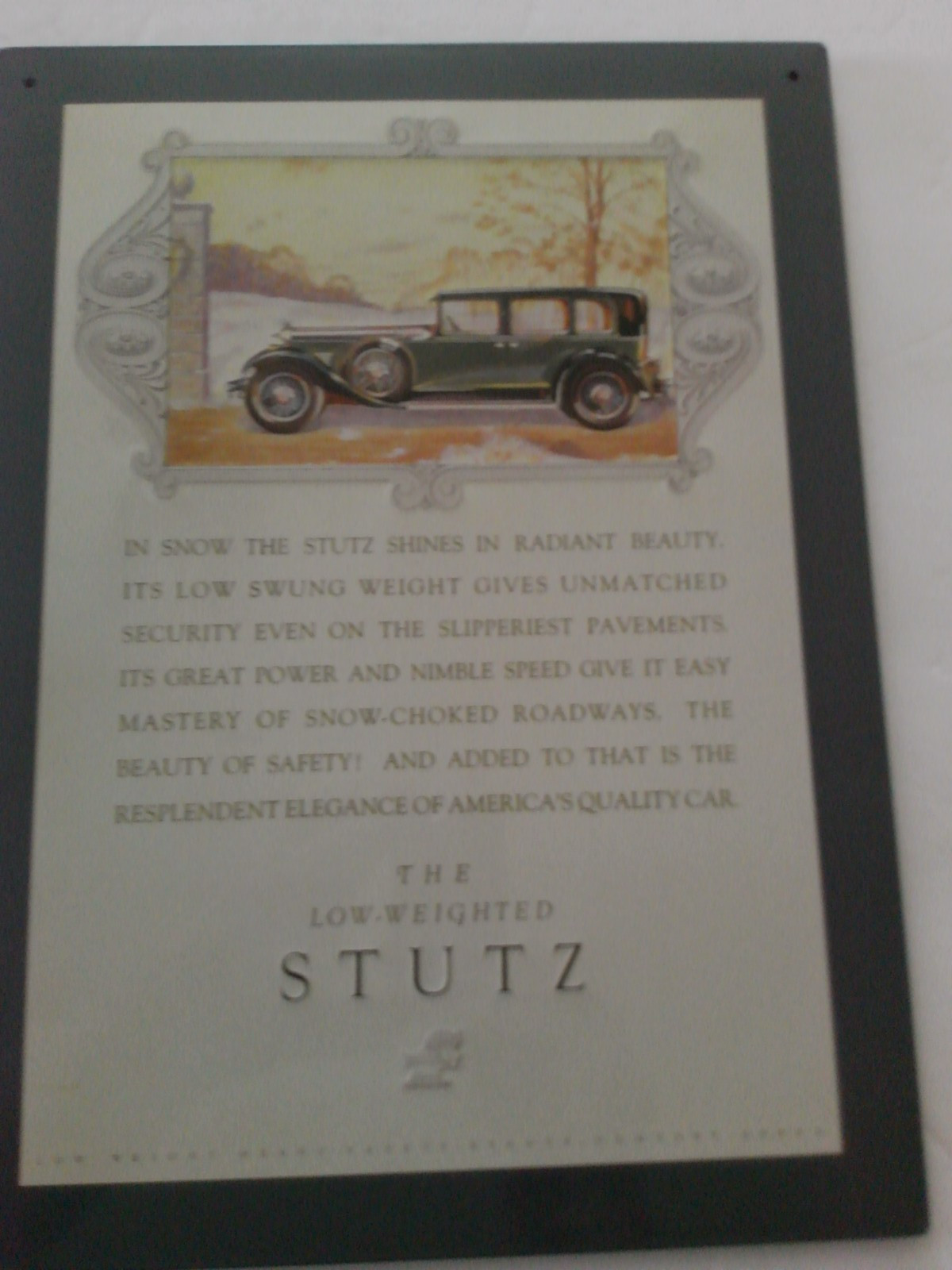 Vintage Automobile Advertising Metal Tin Signs 8 1/2" X 12" Lot 6 Asst. 1980's