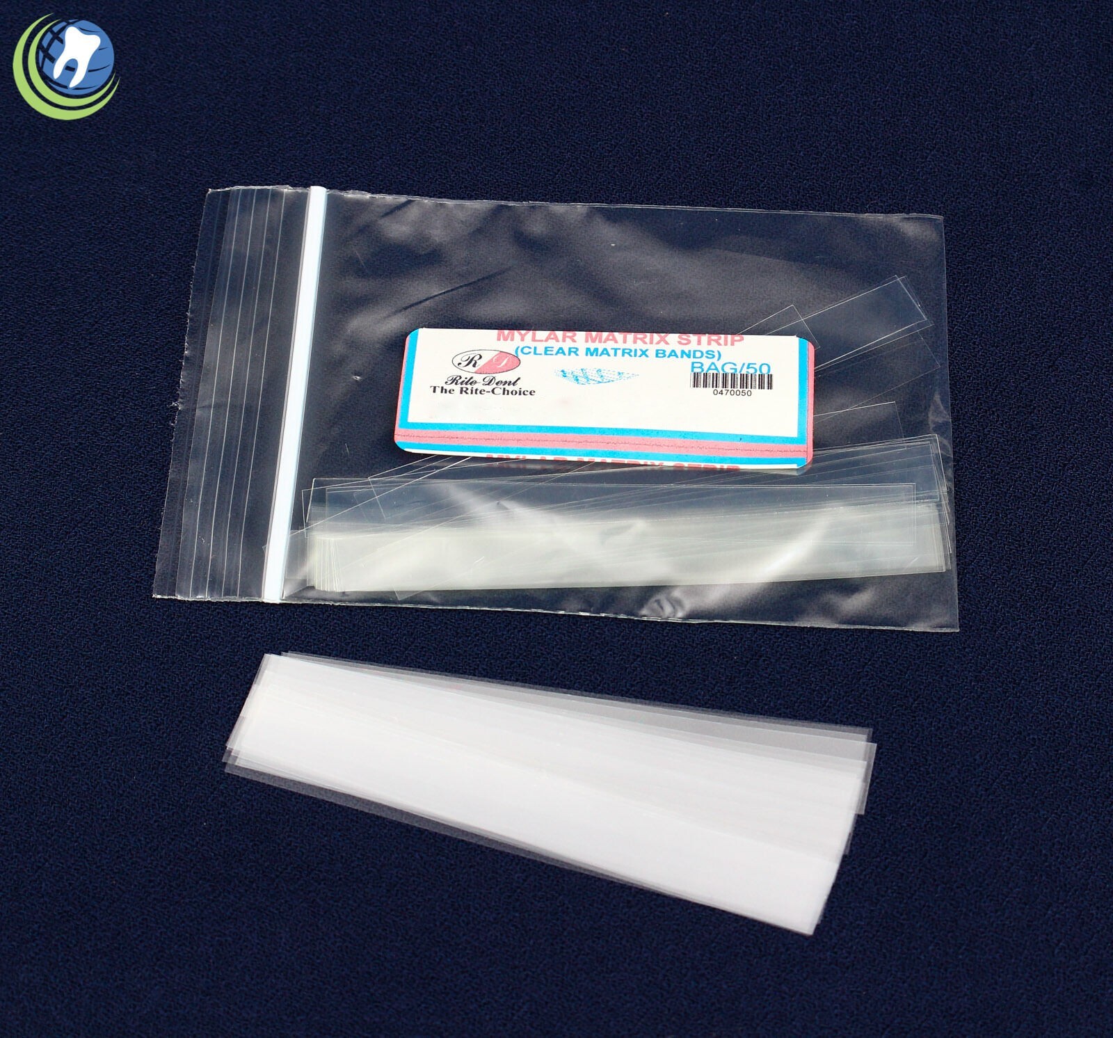 Dental Mylar Matrix Celluloid Clear Strips 3.66" L x 0.35" W x .002" D 50/Bag
