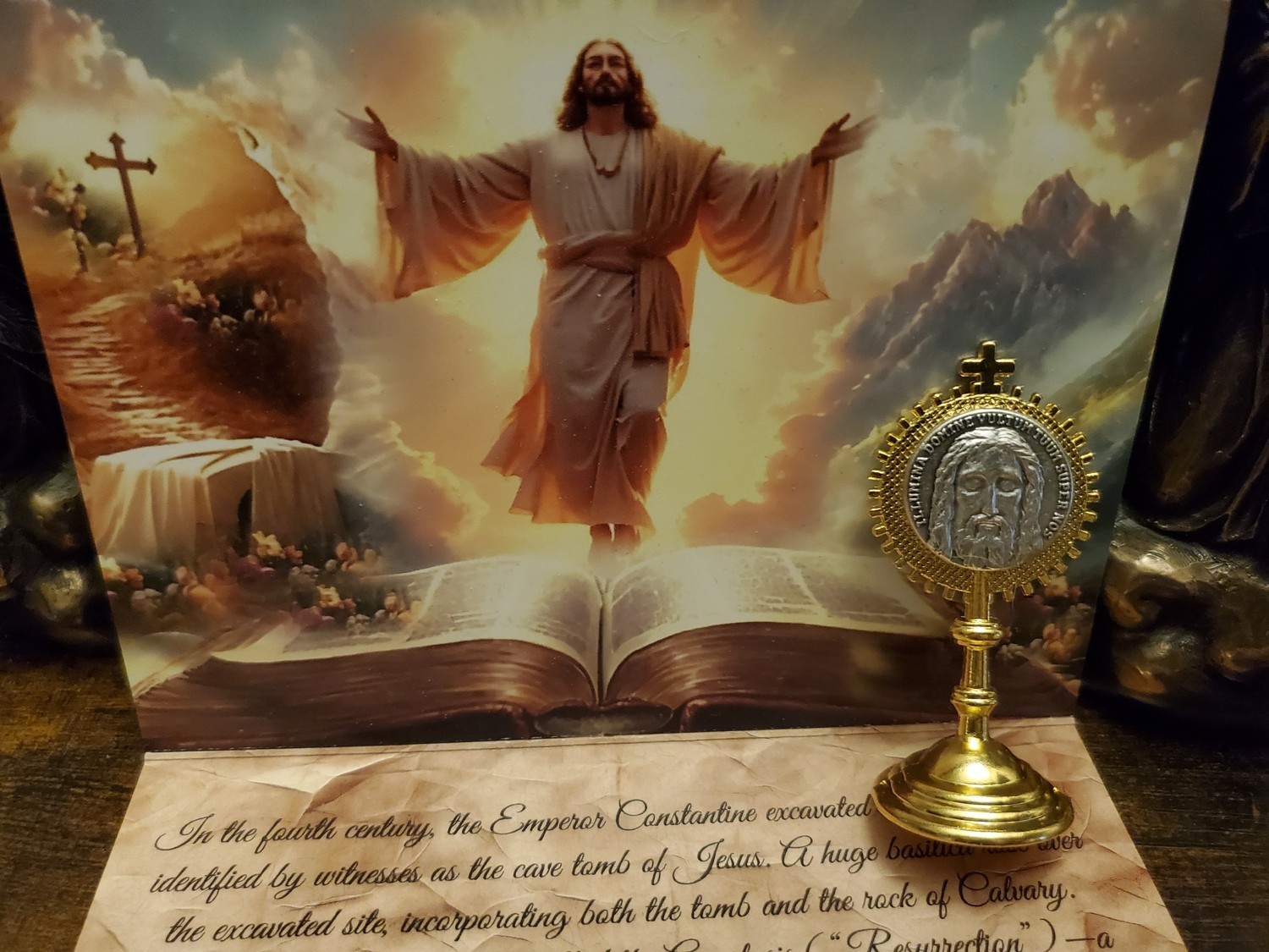 Tomb of Jesus Reliquary with Stone From Tomb of Jesus Holy Sepulchre