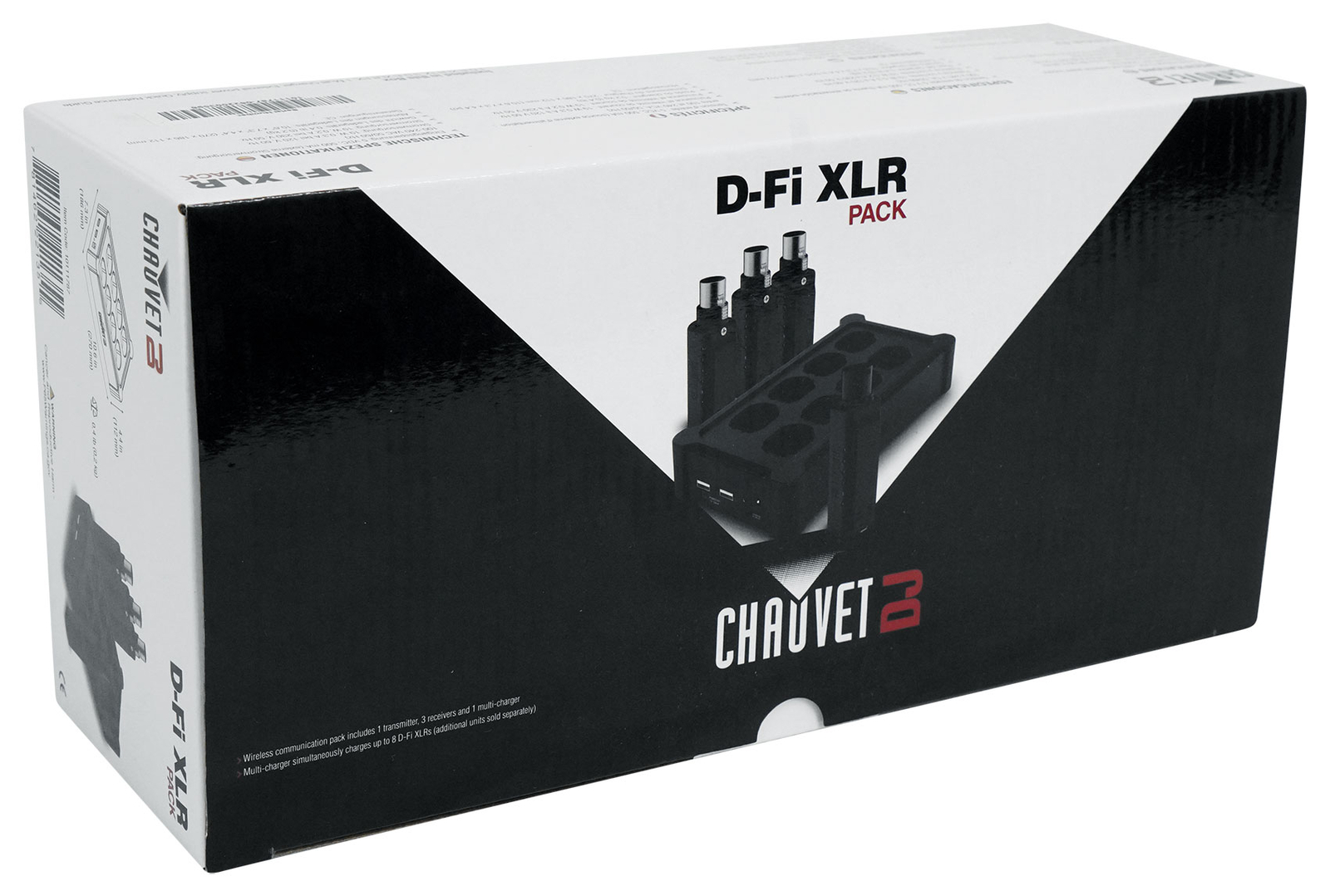 Chauvet D-Fi XLR Pack w/(3) Receivers+Charger Turns DMX Lights into Wireless DMX