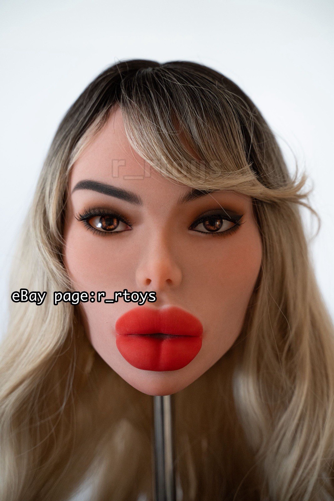 WM Doll BIMBO HEAD #496 WM SEX DOLL HEAD only TAN with BUILT IN TONGUE