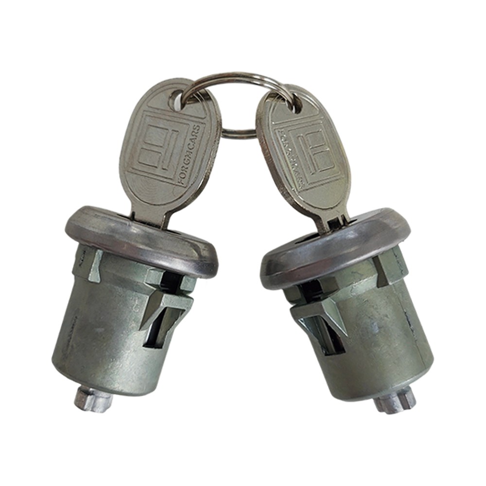 Chrome Ignition Key Switch Cylinder & Door Lock Pair Set W/ Keys For GM 701398
