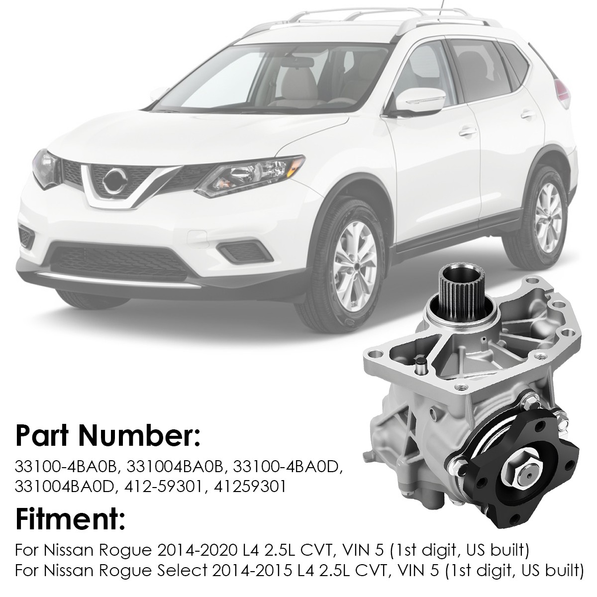 Transfer Case for 2014-2020 Nissan Rogue/Rogue Select 2.5L CVT AWD | 33100-4BA0B