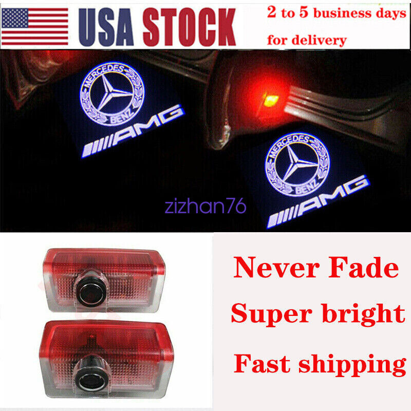 2Pcs LED AMG laser Projector Door Lights For Mercedes Benz W176 W205 W212 W213