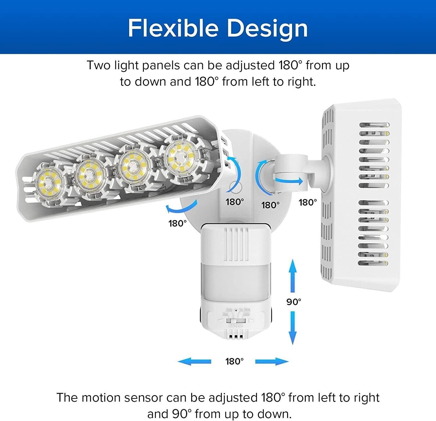 10000LM Outdoor Safety Motion Sensor LED Security Light Wall Mounted