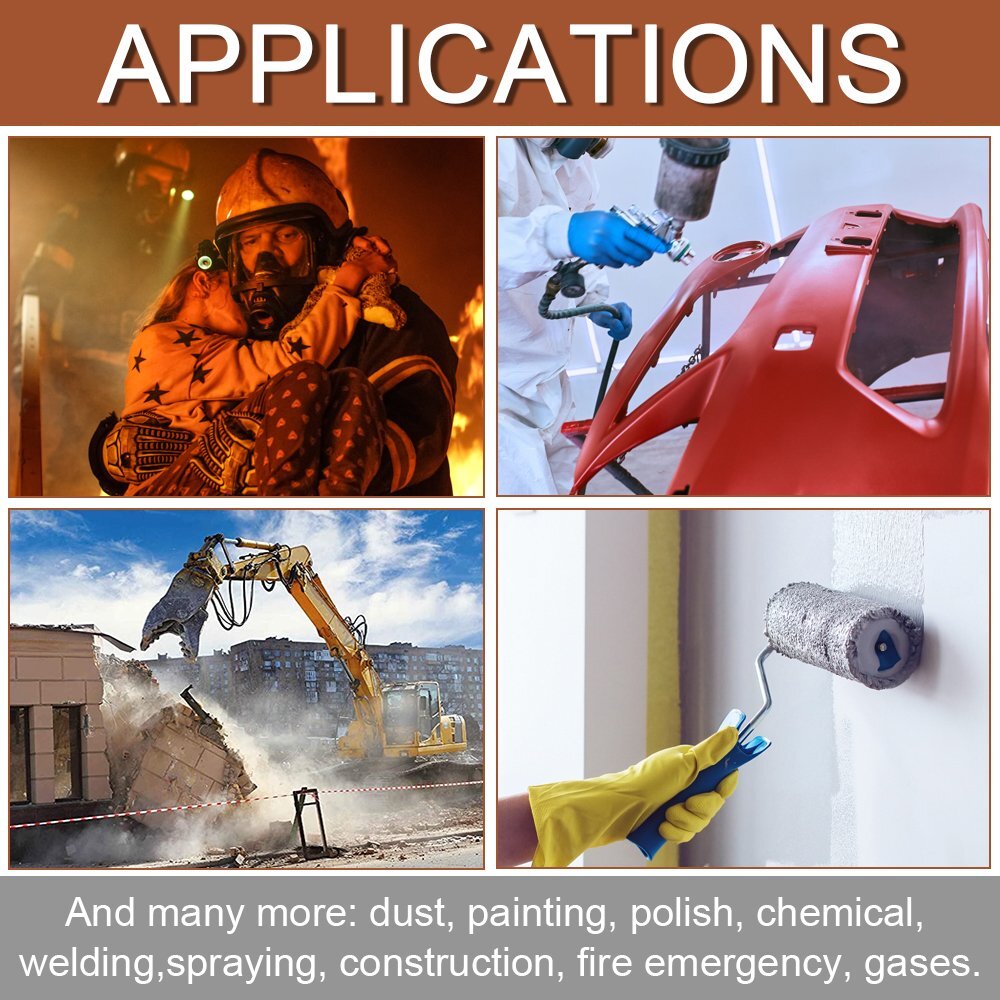 Half Face Gas Mask Painting Spraying Respirator Facepiece reusable respirator US