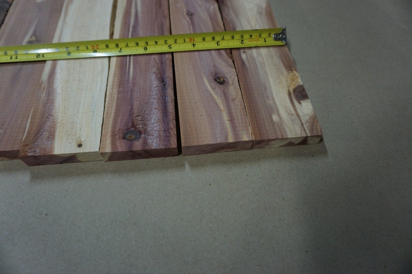 15 Pieces of Aromatic Eastern Red Cedar Boards 1/2" x 2 1/2" x 32" long