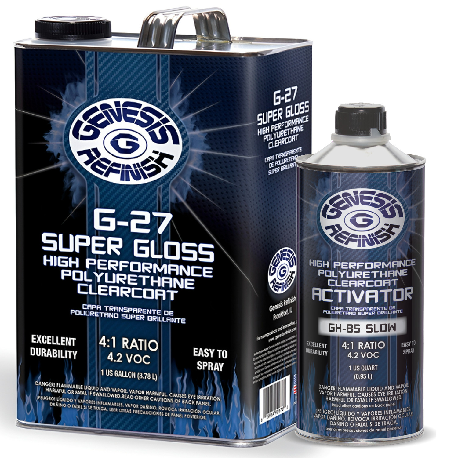 Automotive Paint Kit Super Gloss 4:1 Clearcoat G-27 With Hardener 1 Gallon Kit