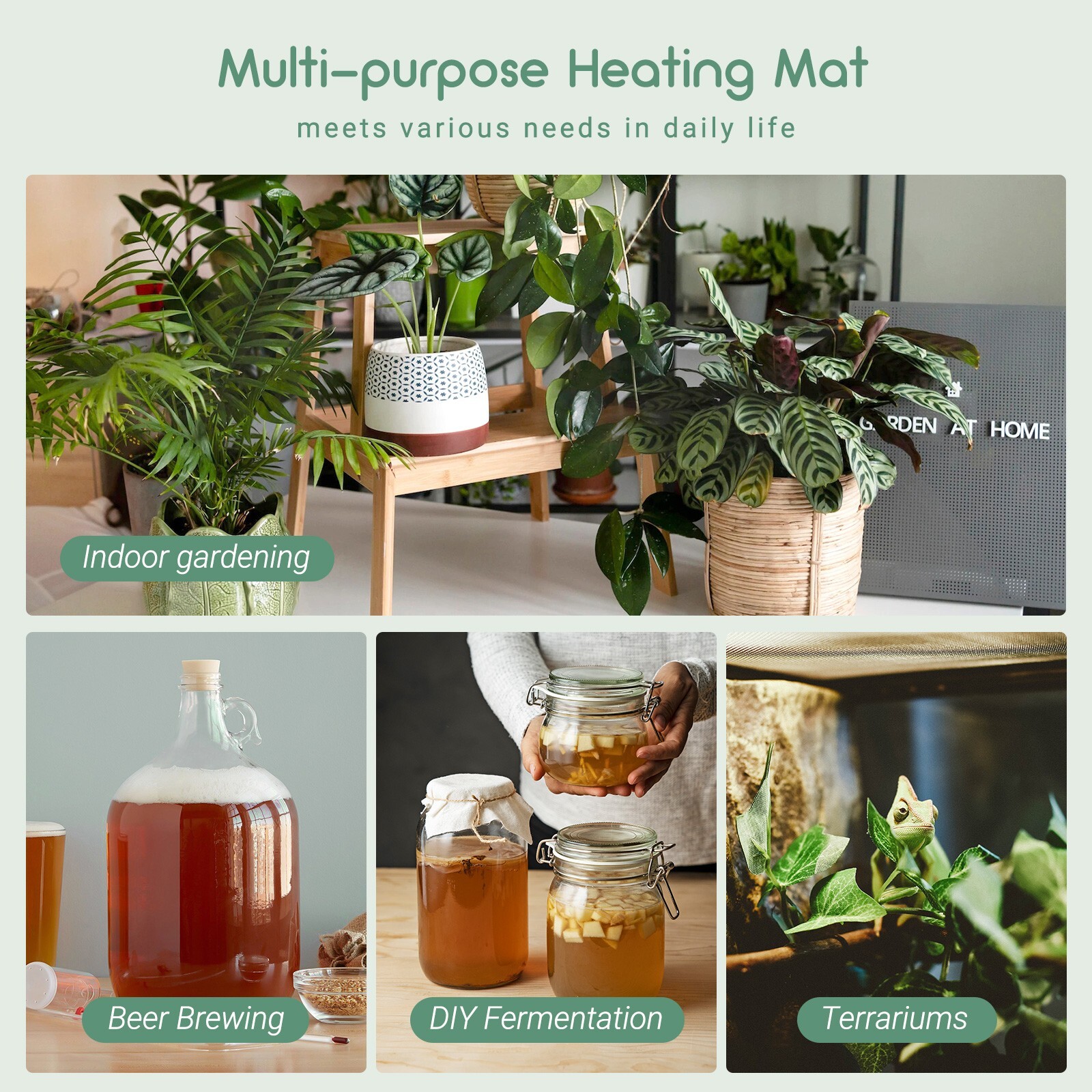 Seedling Mat With Heat Controller Germination MET Certified Plants Heating Pad