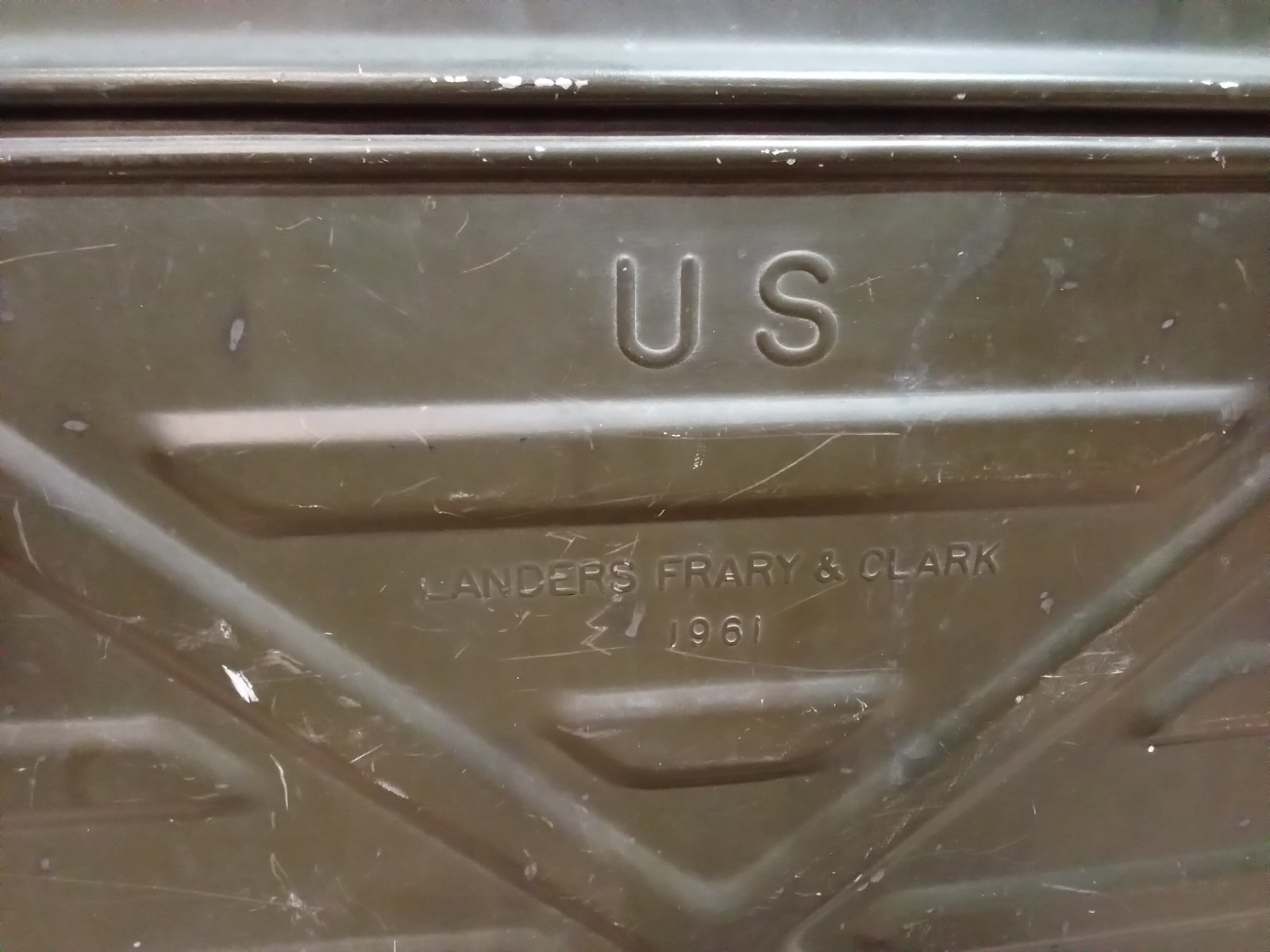 Vintage US Military Insulated Storage Box 1961 Landers Frary Clark Metal Storage