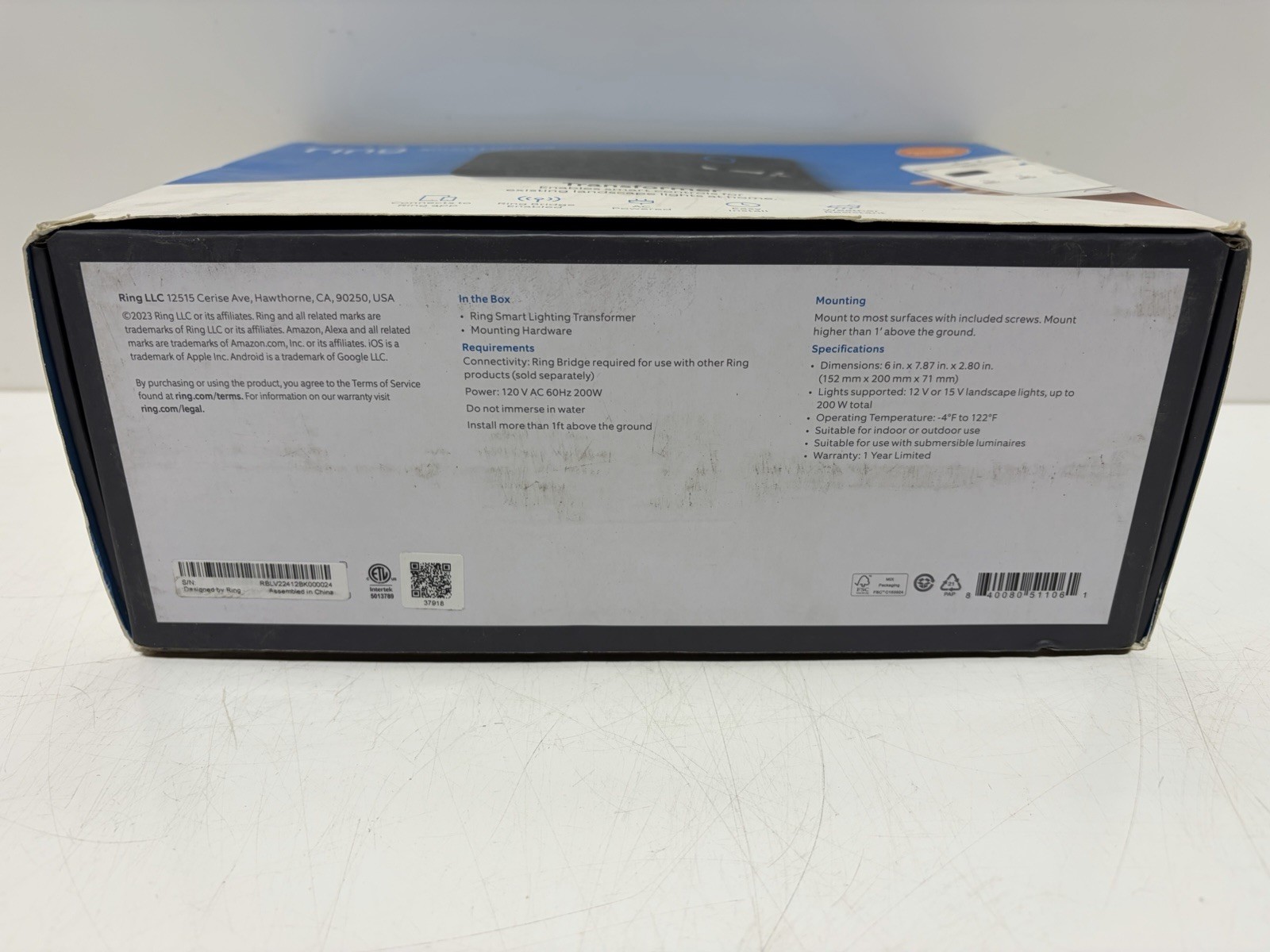 Ring Smart Lighting Low Voltage Lighting Transformer - Bridge Required