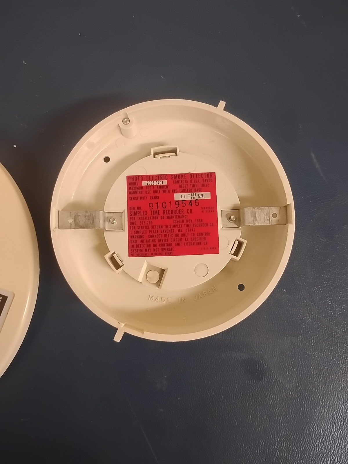 SIMPLEX 2098-9201 - Photo Electric Smoke Detector W/ Base SAME DAY SHIPPING