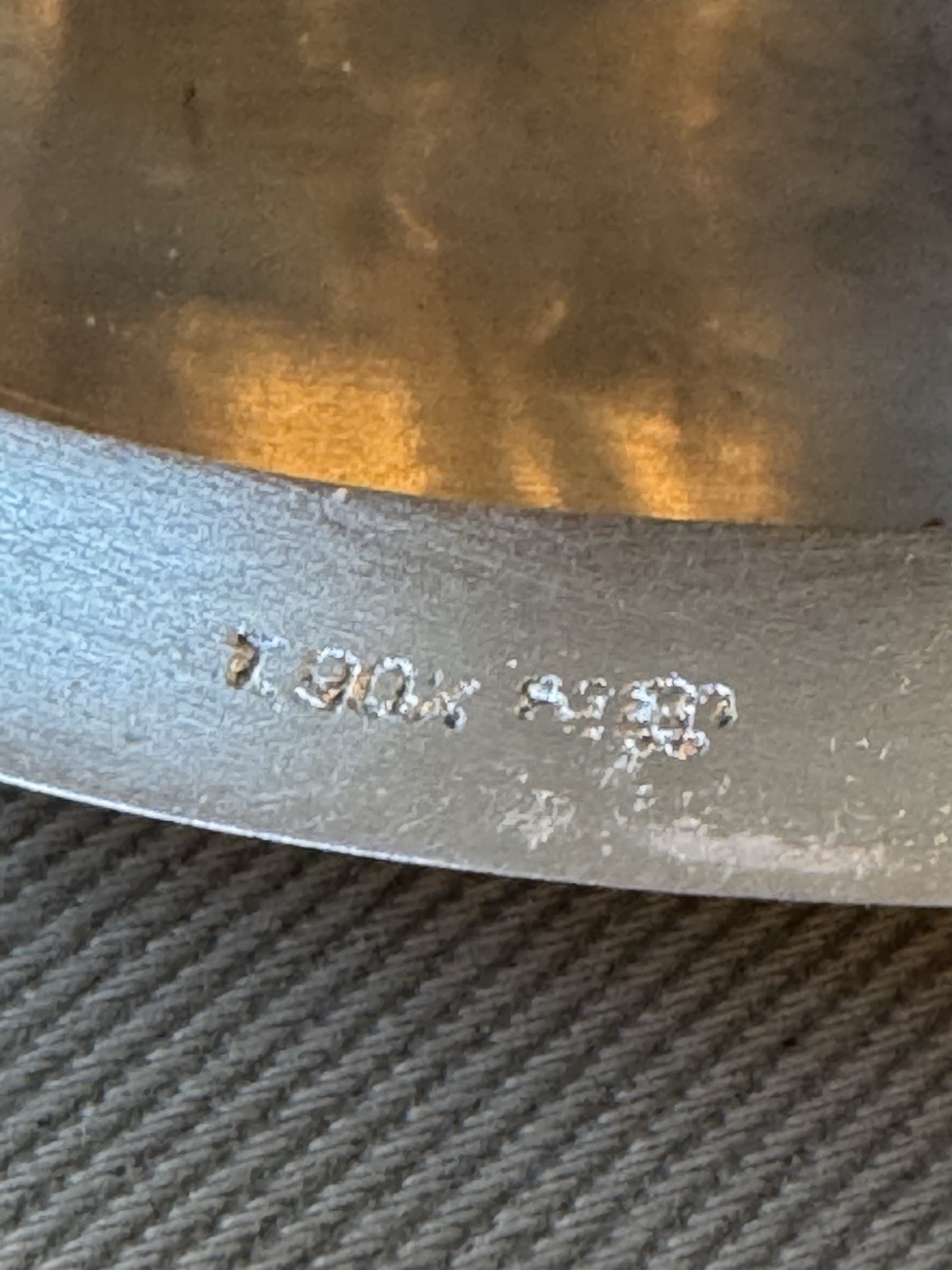 Antique Hallmarked Thailand? 90 Sterling Silver 4.25” Hinged Clam Shell Box